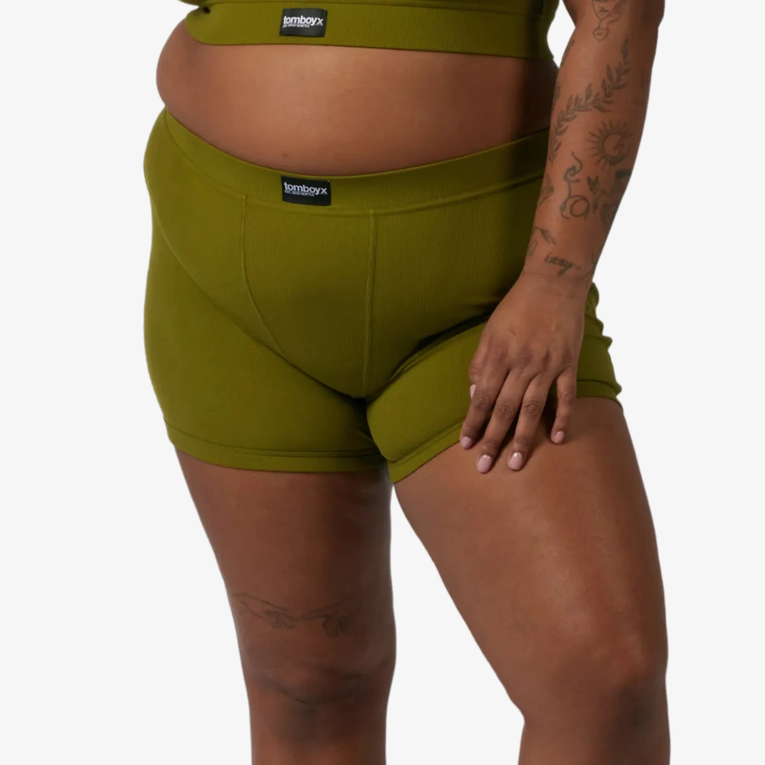 Bamboo Rib 4.5" Trunks - Avocado - Image 3