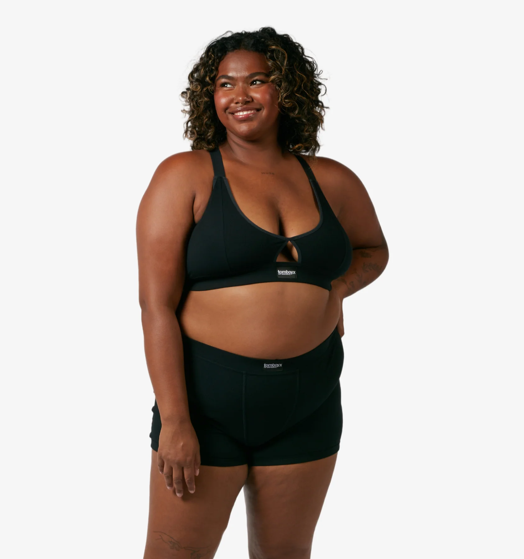 Bamboo Rib 4.5" Trunks - Black - Image 6