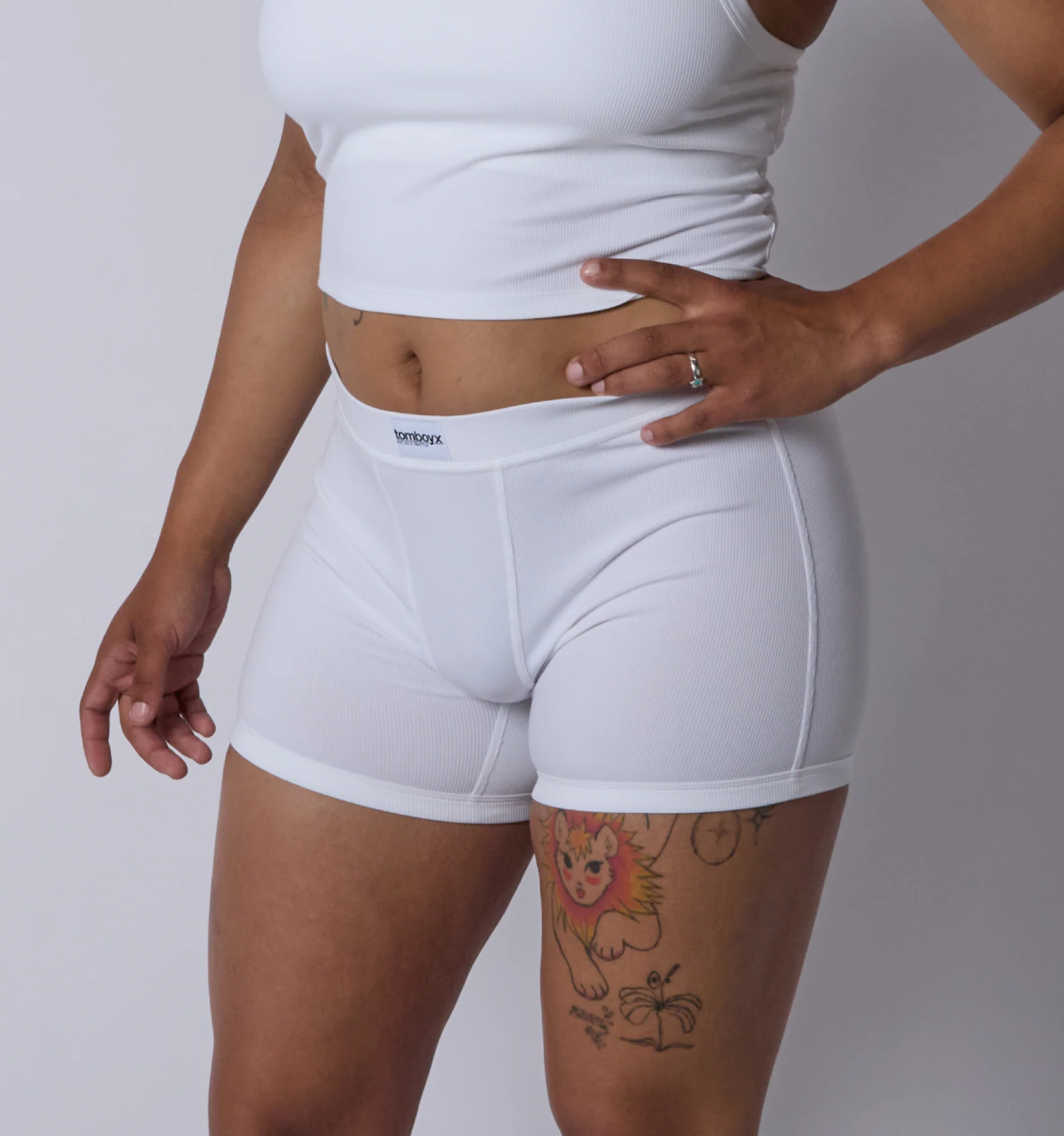 Bamboo Rib 4.5" Trunks - Bright White - Image 3