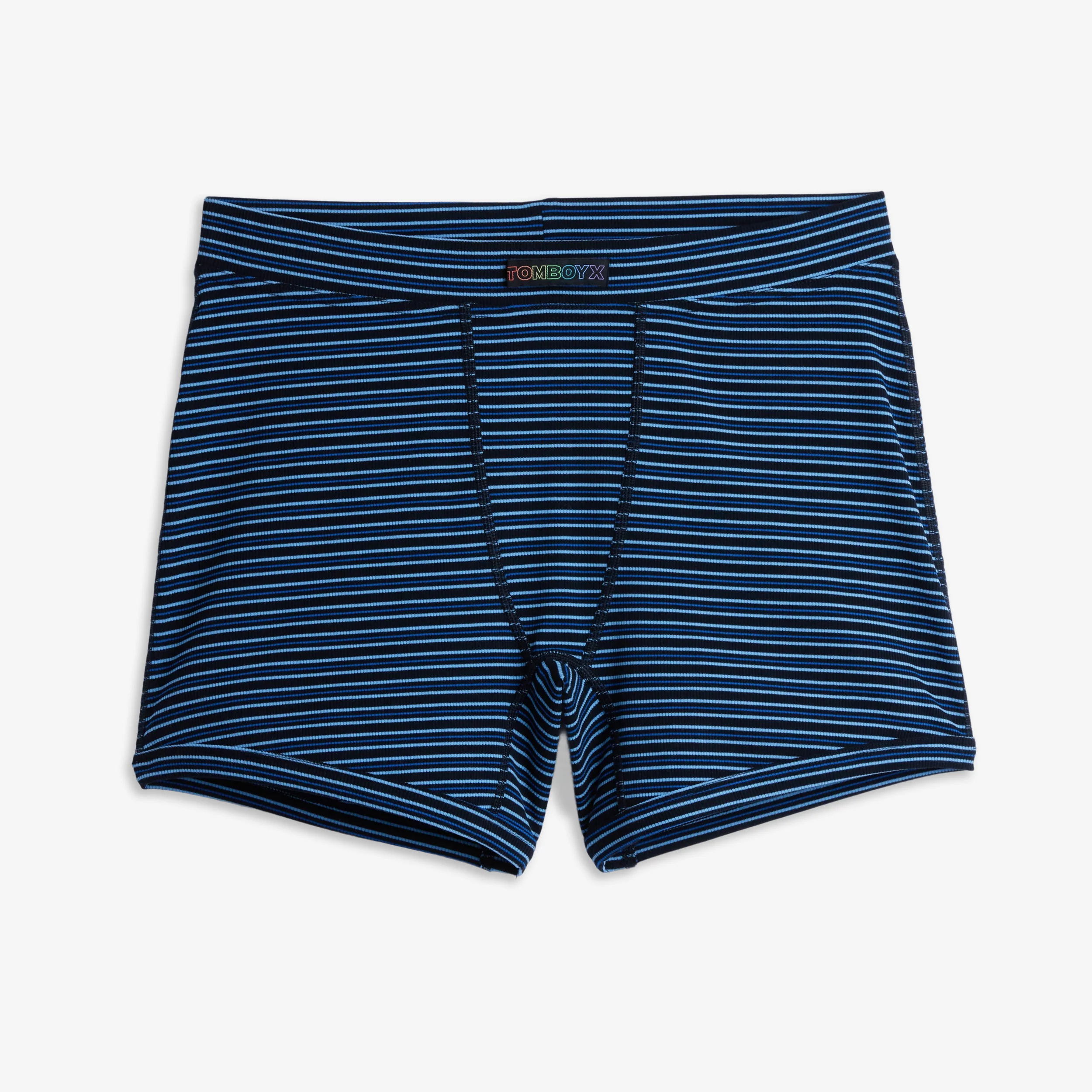 Bamboo Rib 4.5" Trunks - Ink Blue Stripe