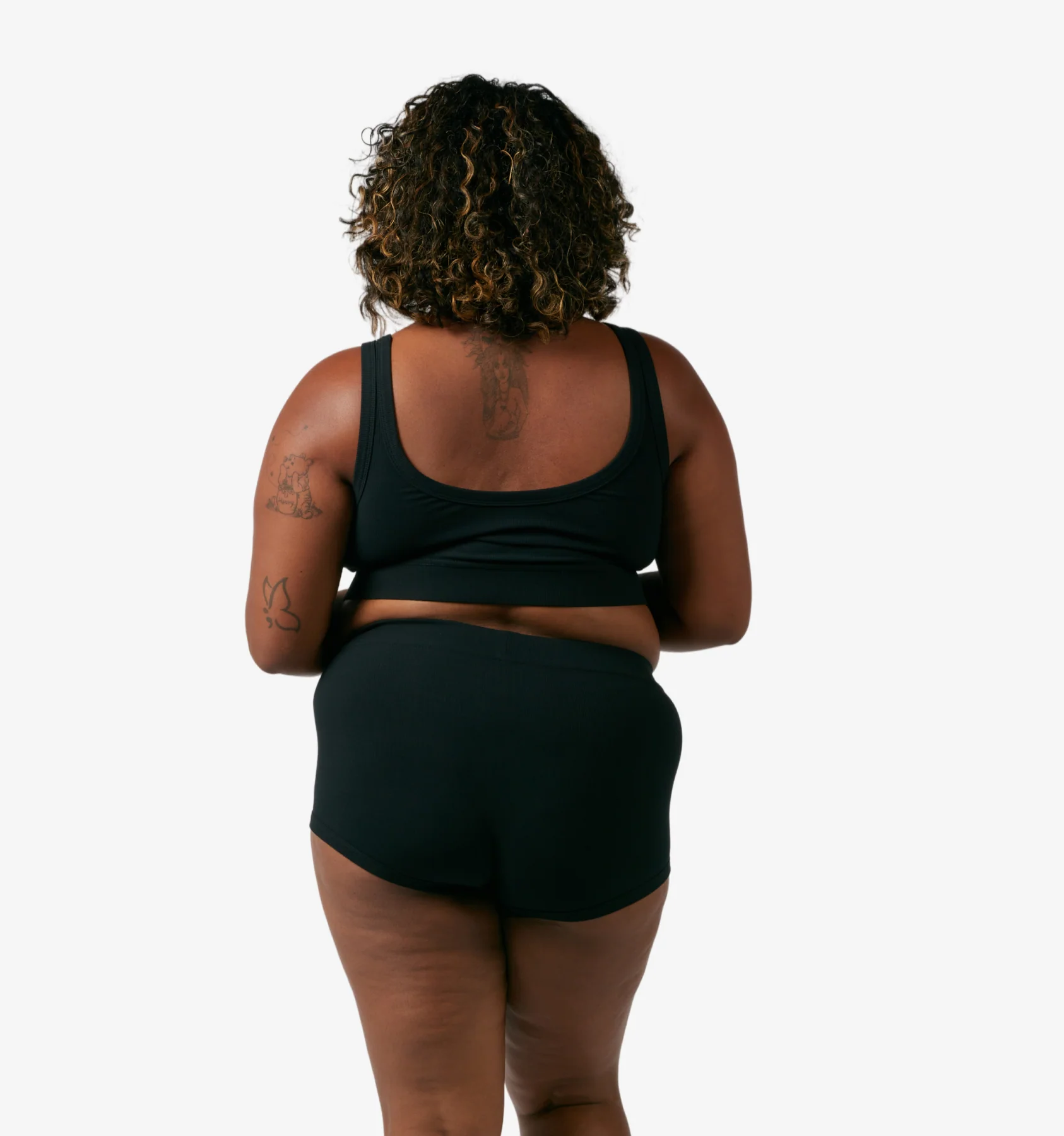 Bamboo Rib Boy Shorts - Black - Image 7