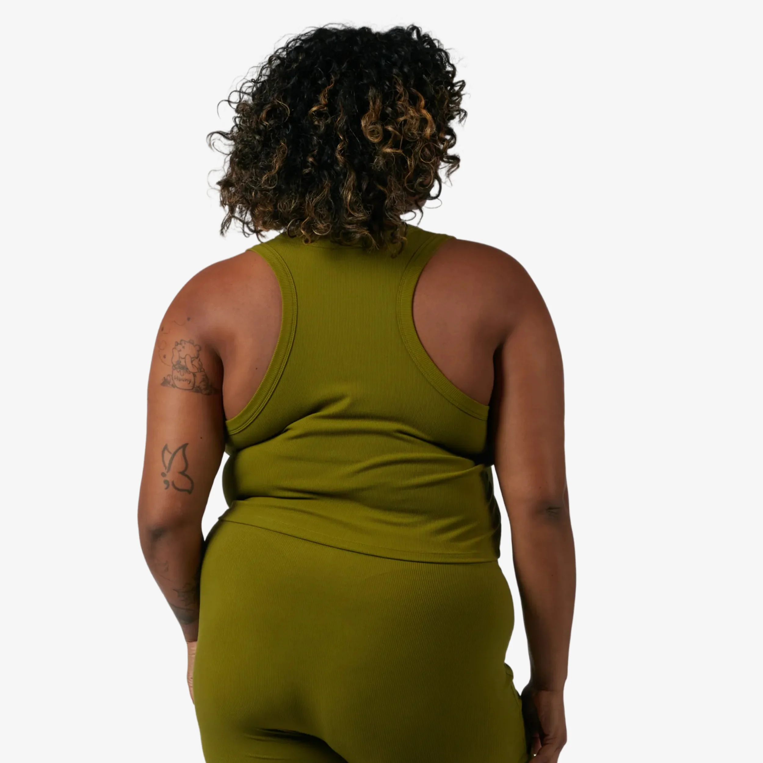 Bamboo Rib Bra Top - Avocado - Image 6