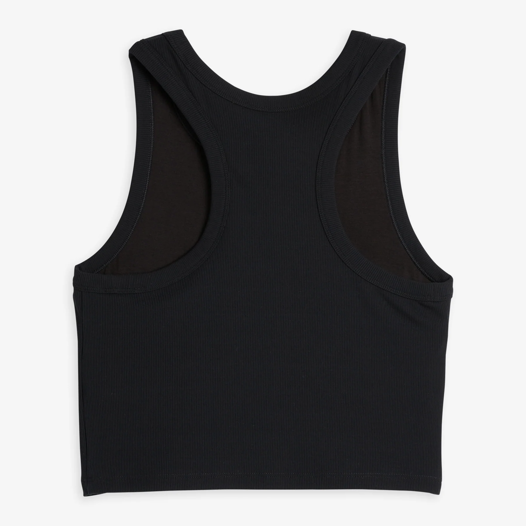 Bamboo Rib Bra Top - Black - Image 3