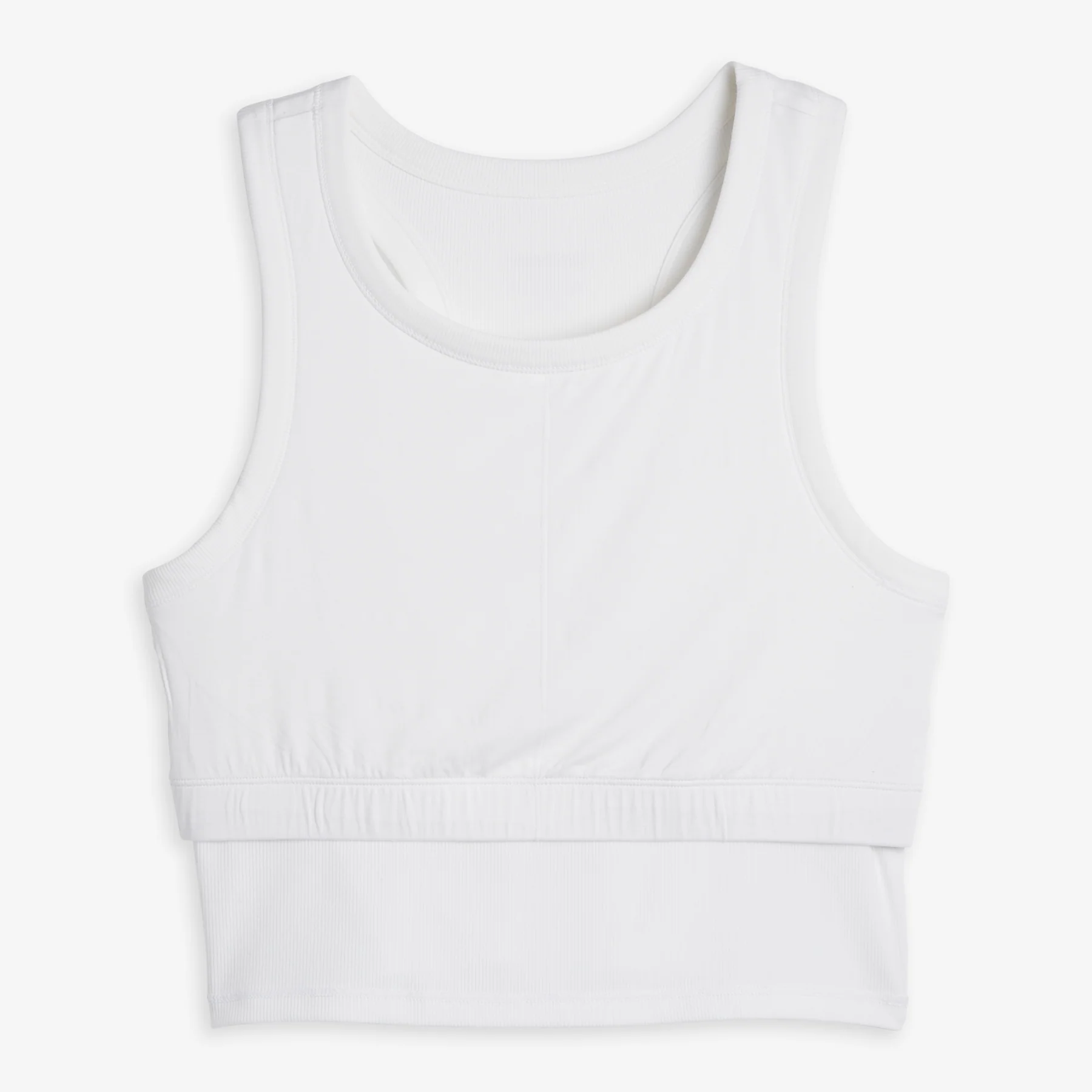 Bamboo Rib Bra Top - Bright White - Image 4