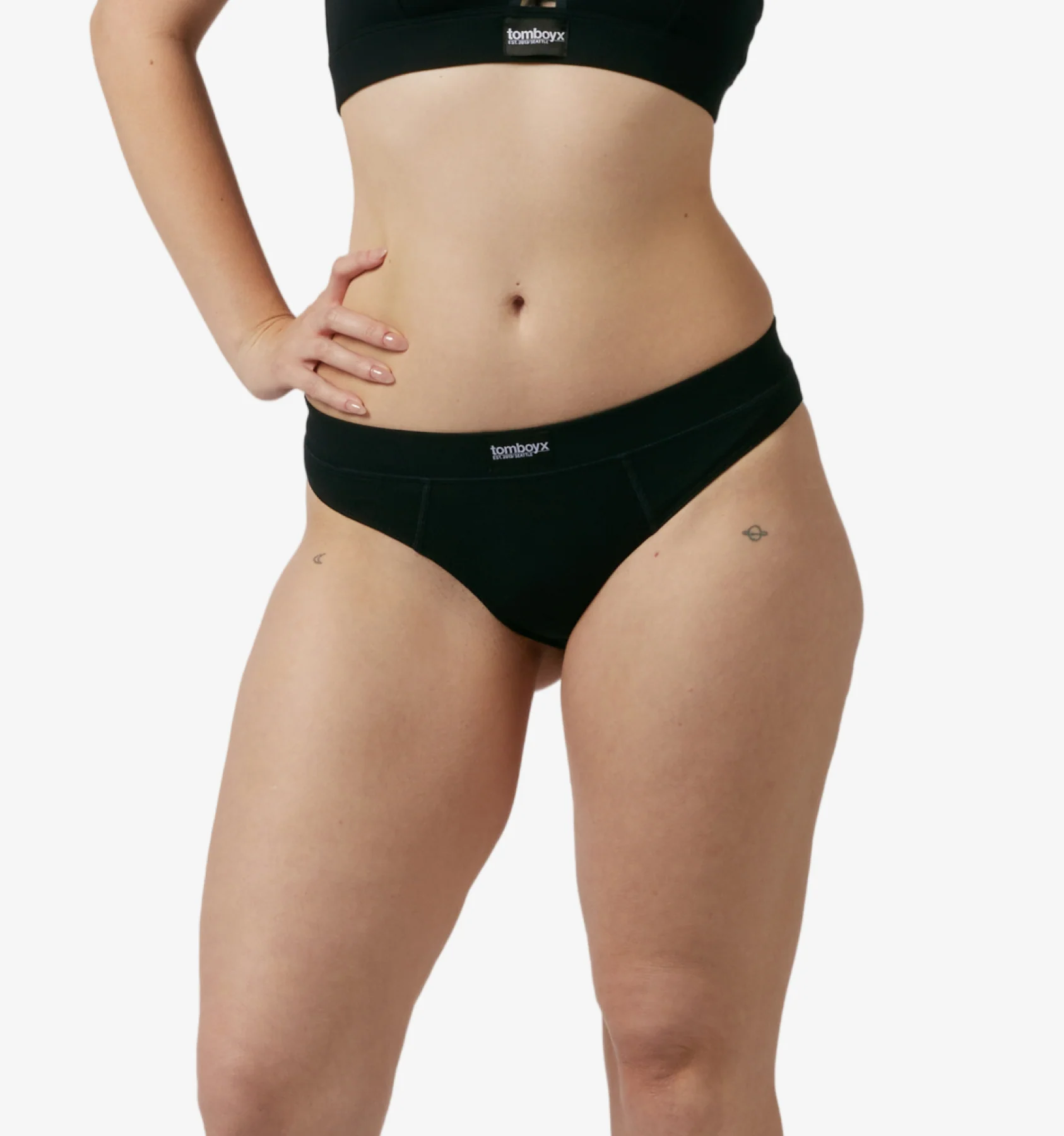 Bamboo Rib Cheeky - Black - Image 3