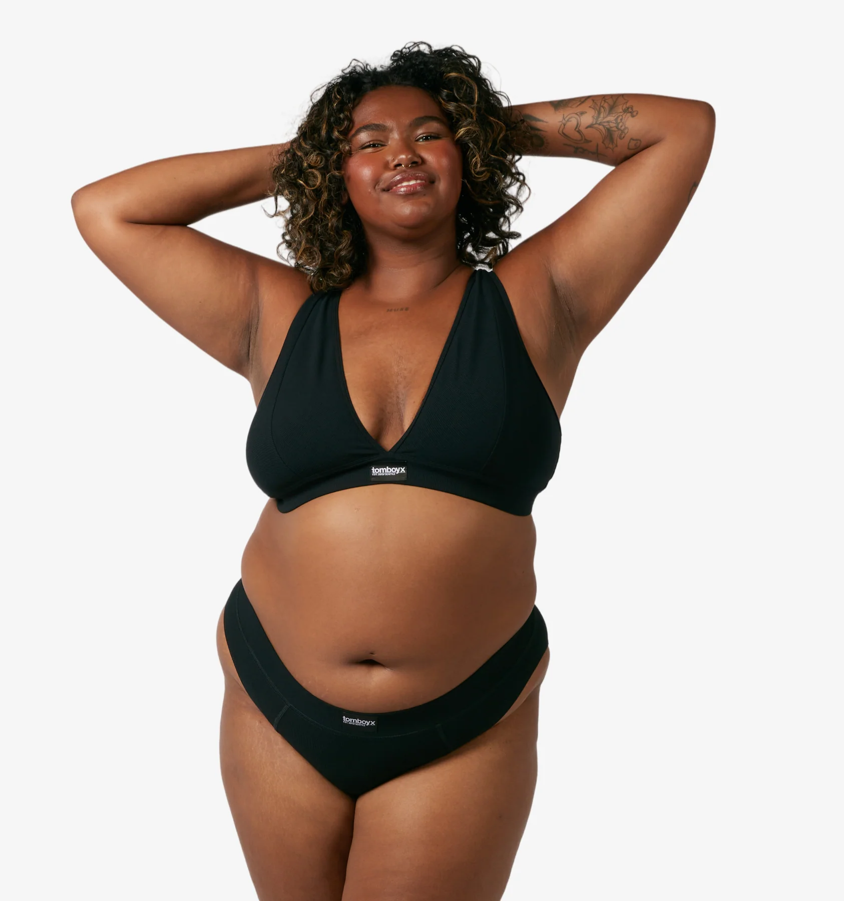 Bamboo Rib Cheeky - Black - Image 6