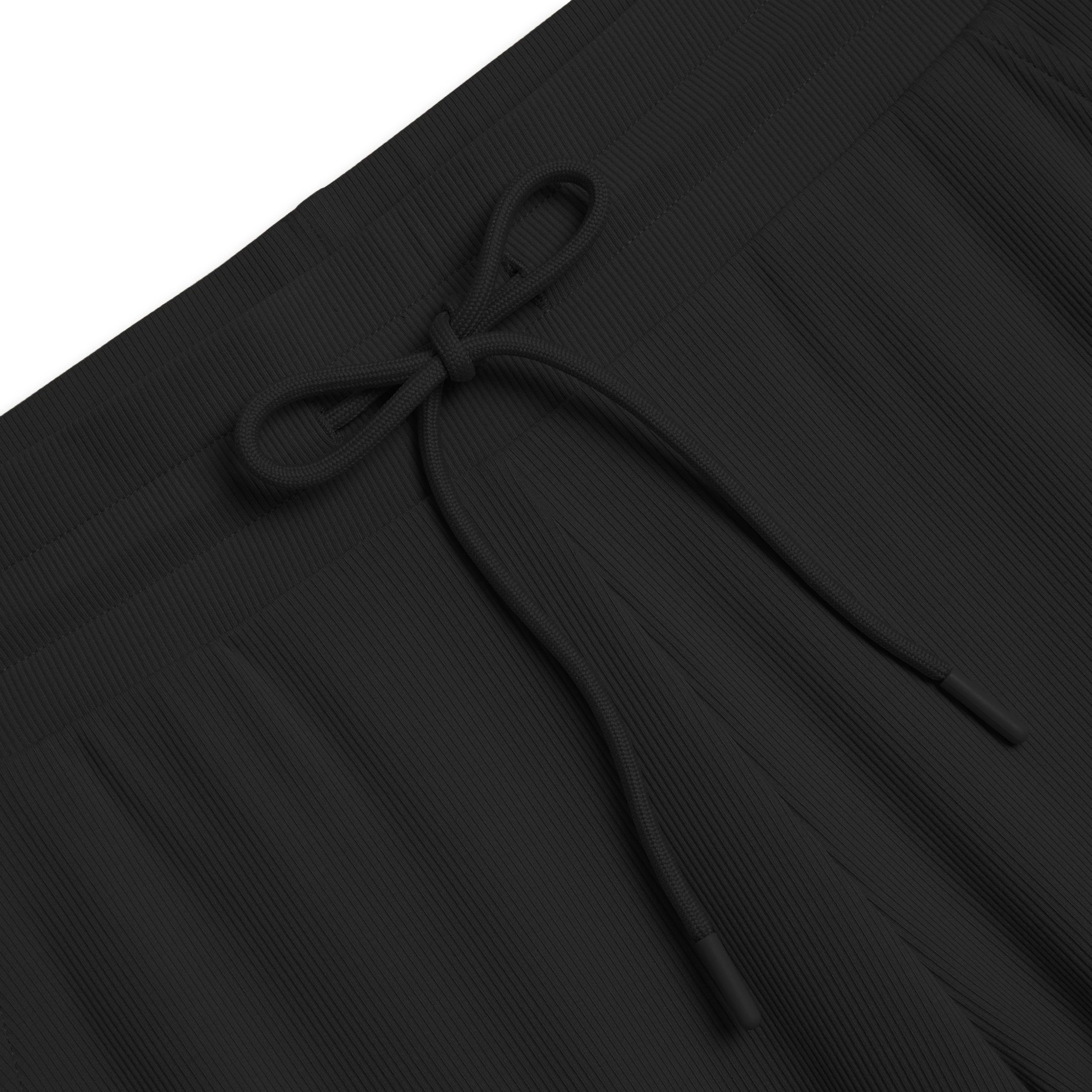 Bamboo Rib Drawstring Jogger - Black - Image 4