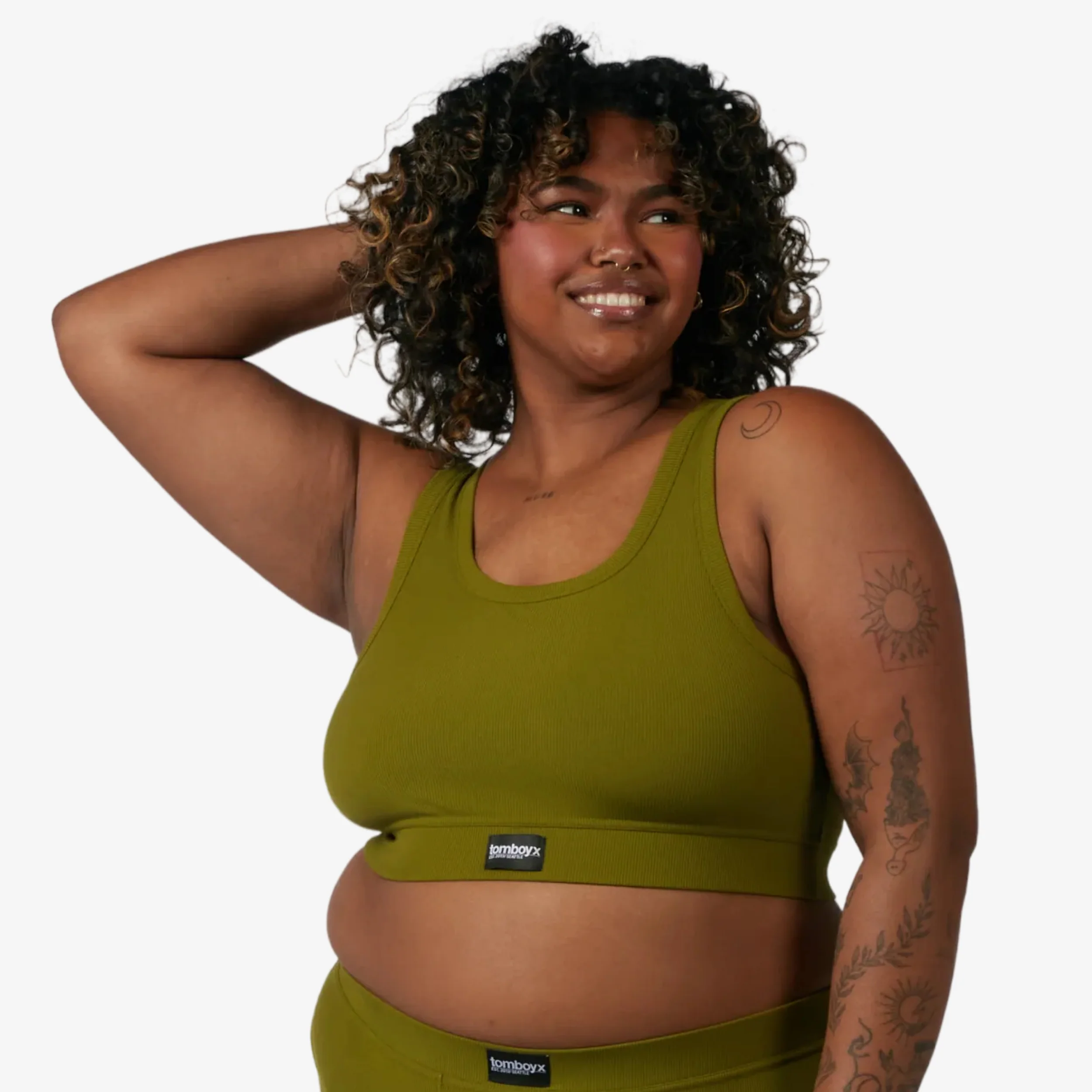 Bamboo Rib Essentials Soft Bra - Avocado - Image 4