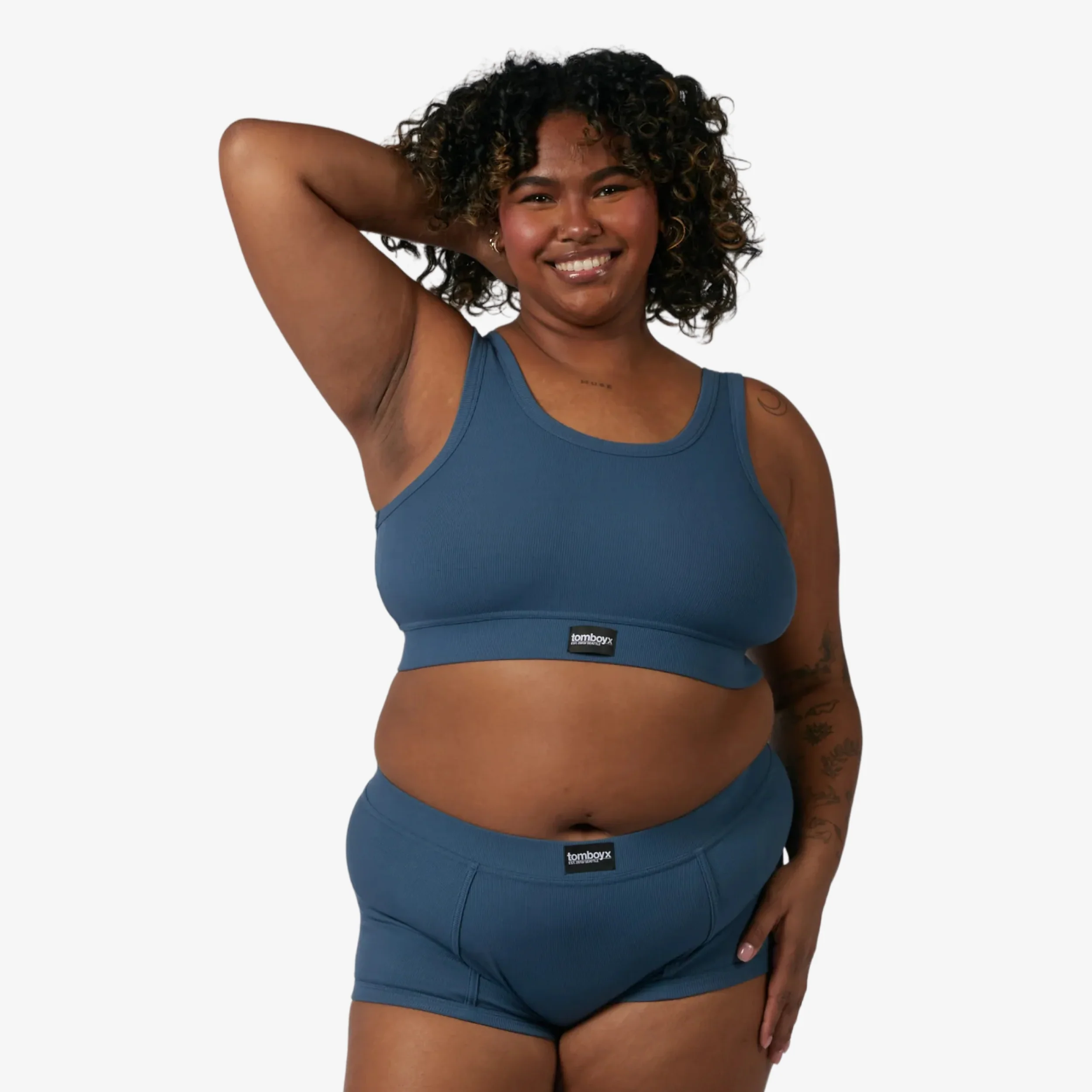 Bamboo Rib Essentials Soft Bra - Bering Sea - Image 4