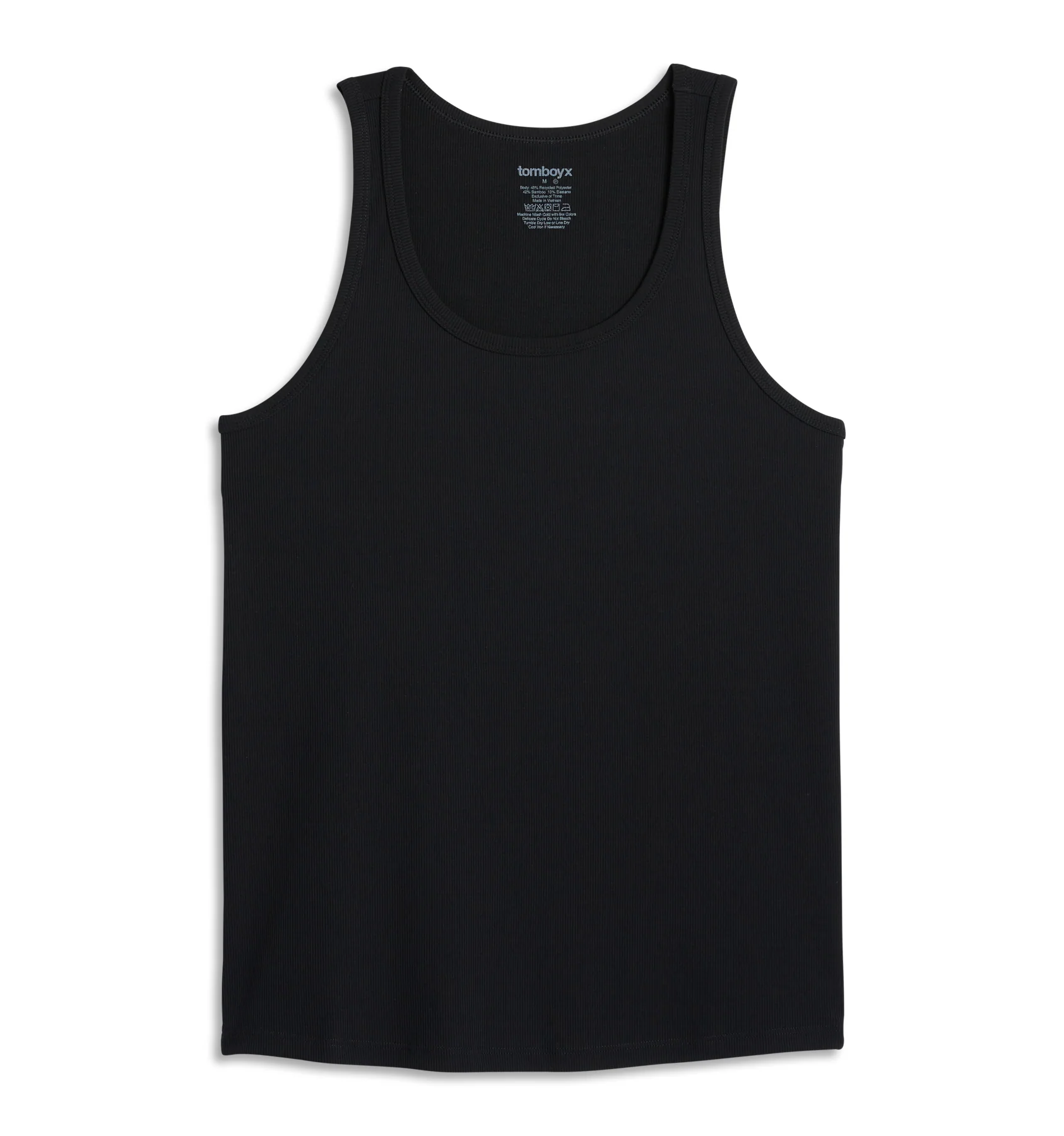 Bamboo Rib Power Tank - Black