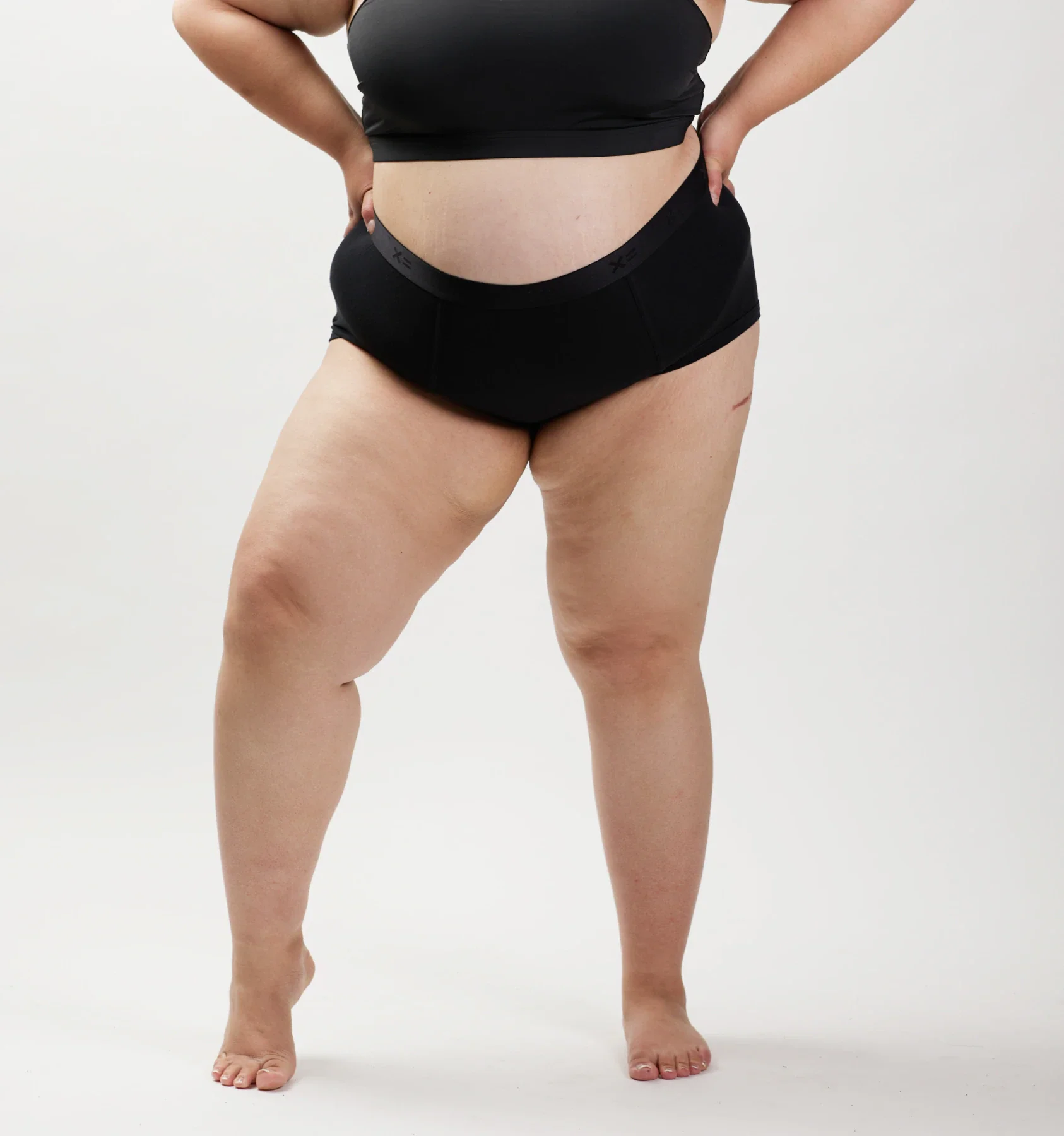 Boy Shorts - Black Rainbow Logo - Image 4