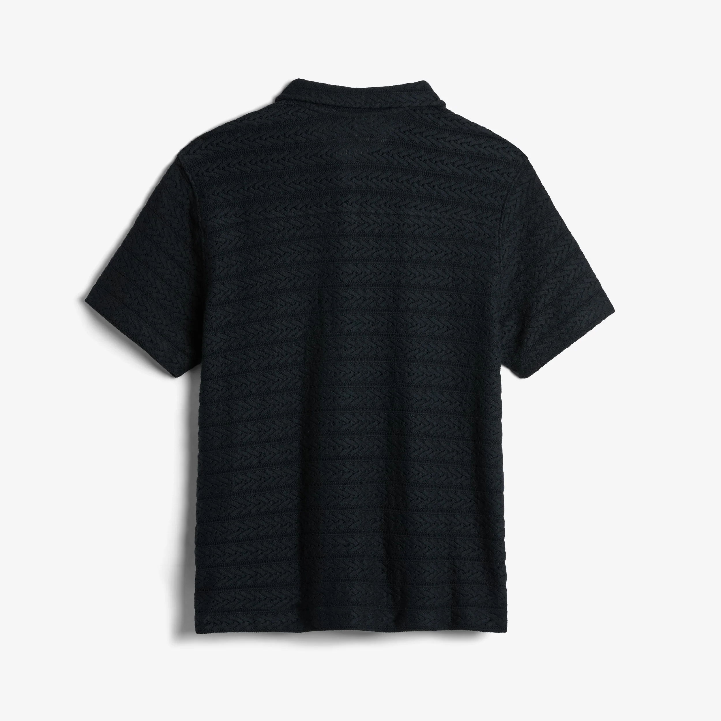 Crochet Cabana Shirt - Black - Image 3