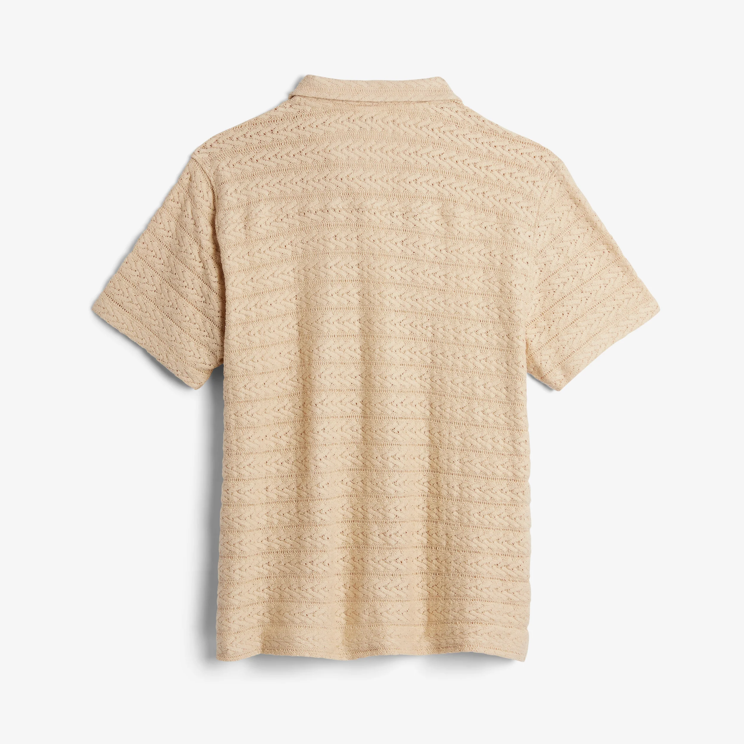 Crochet Cabana Shirt - Sandshell - Image 3