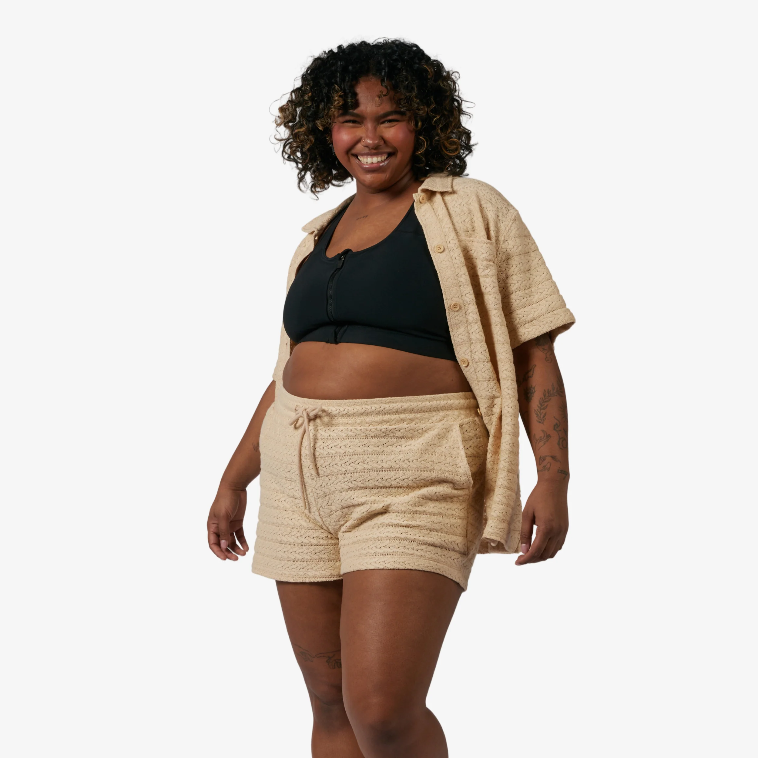 Crochet Cabana Short - Sandshell - Image 5
