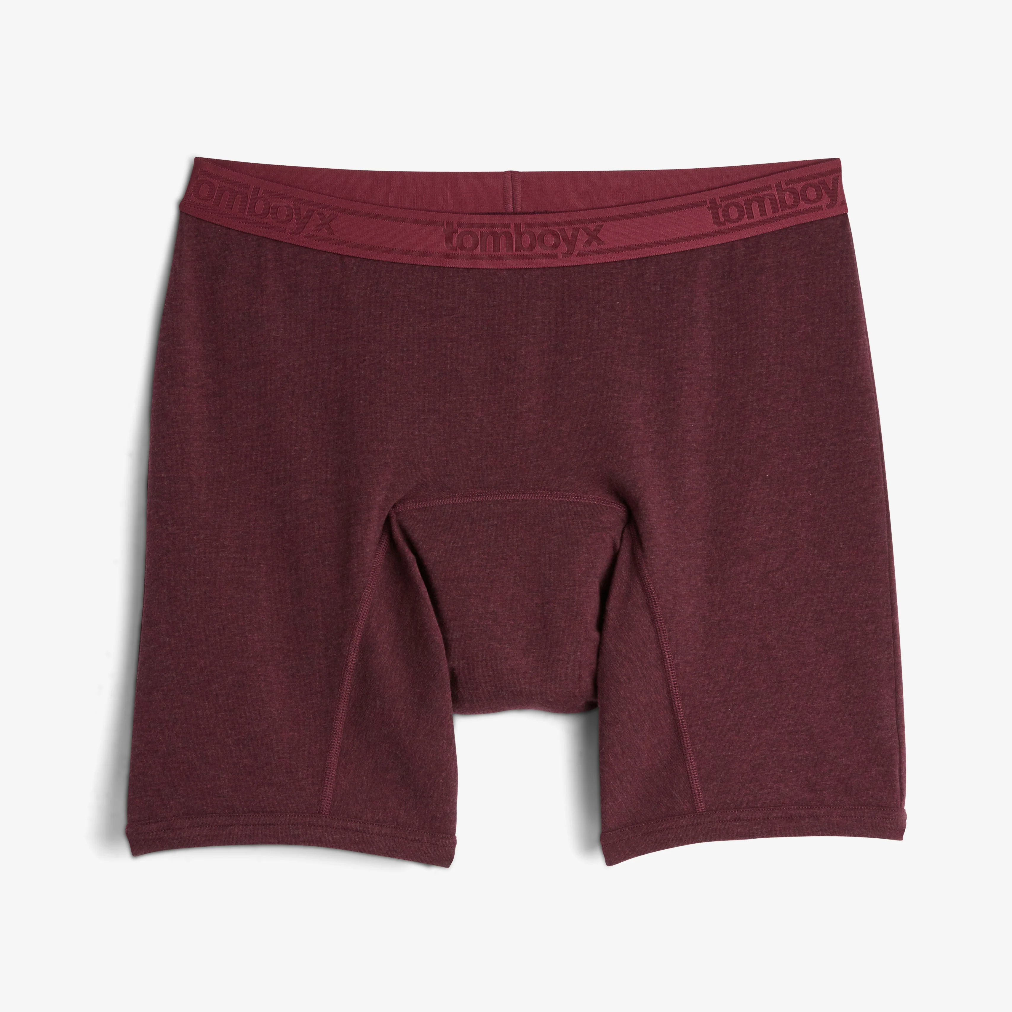 First Line Period 9" Boxer Briefs - Black Cherry Heather