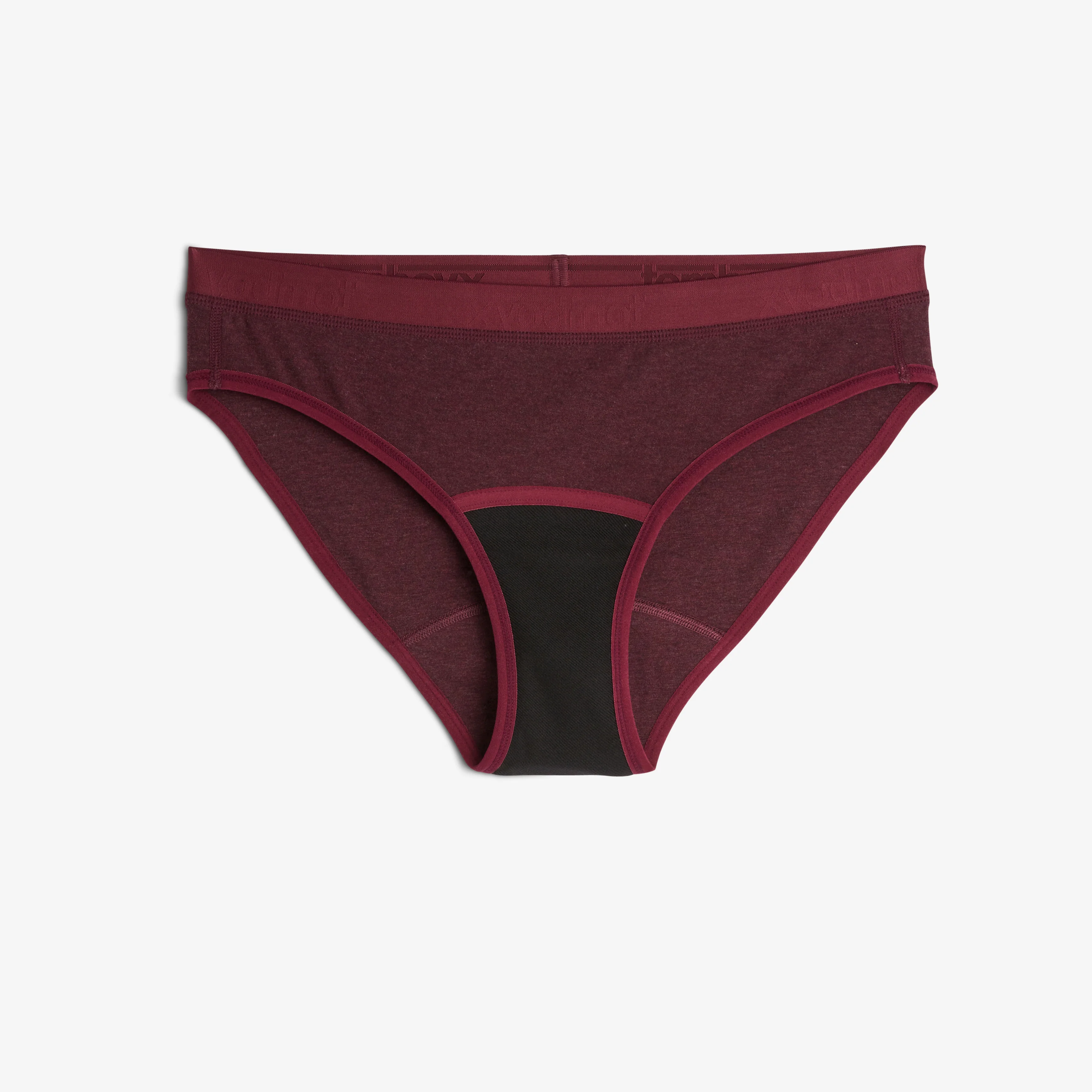 First Line Period Bikini - Black Cherry Heather - Image 2