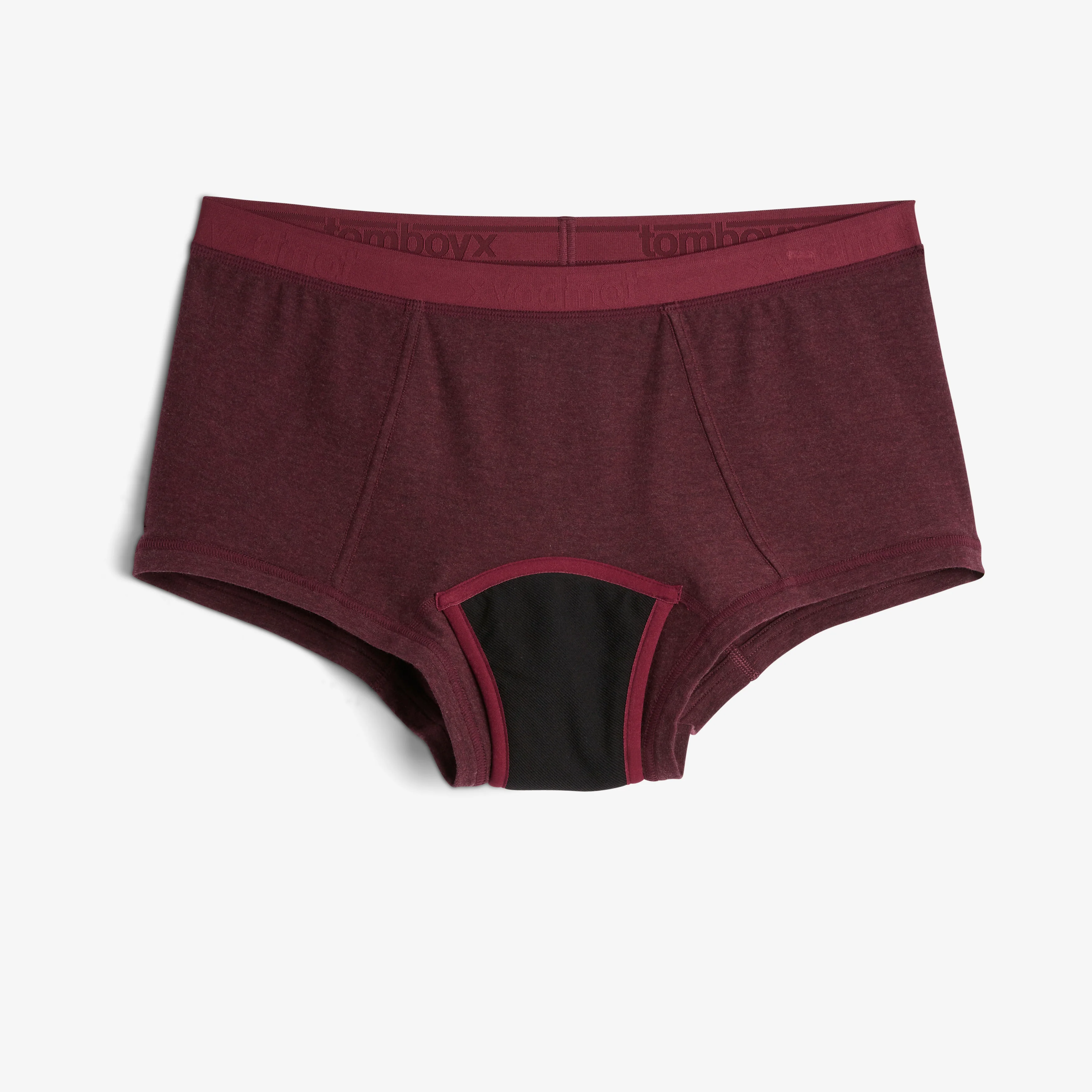First Line Period Boy Shorts - Black Cherry Heather - Image 2