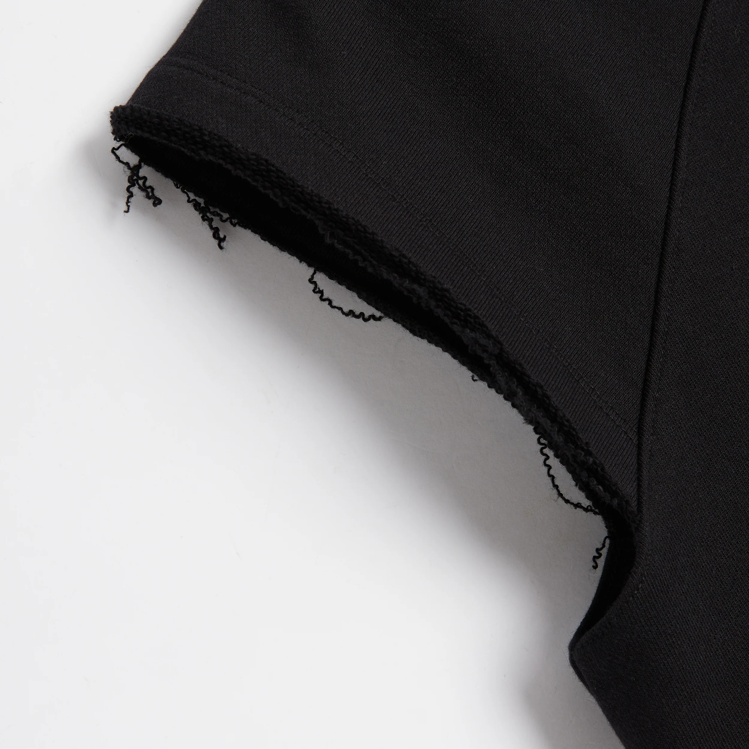 French Terry Cut Off Crew - Black - Image 3