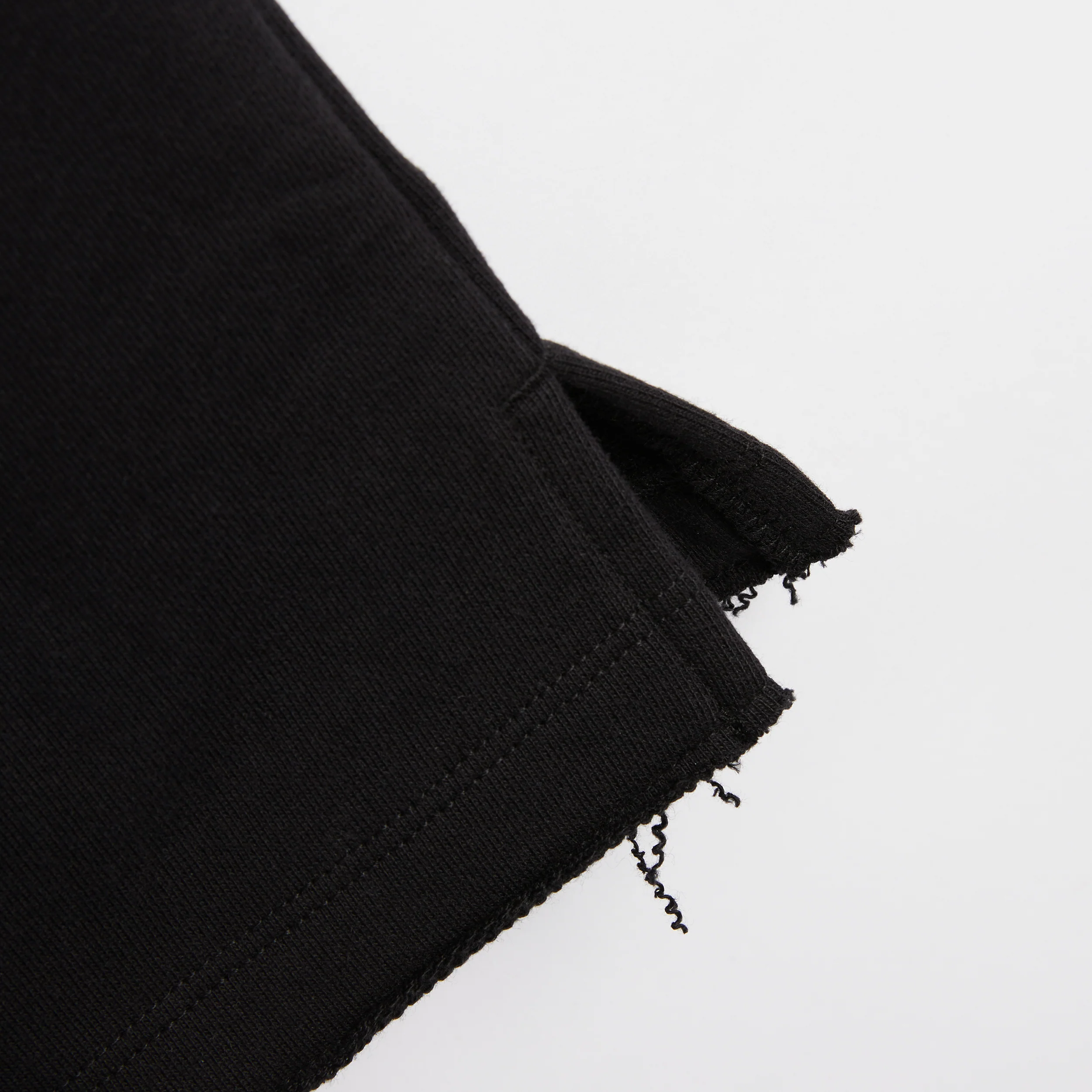 French Terry Cut Off Crew - Black - Image 4