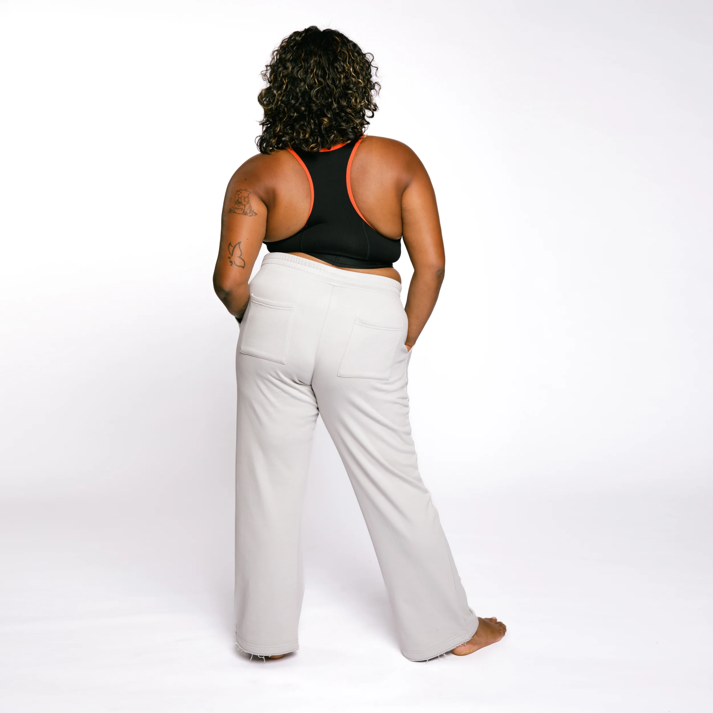 French Terry Flare Pant - Concrete Gray - Image 6