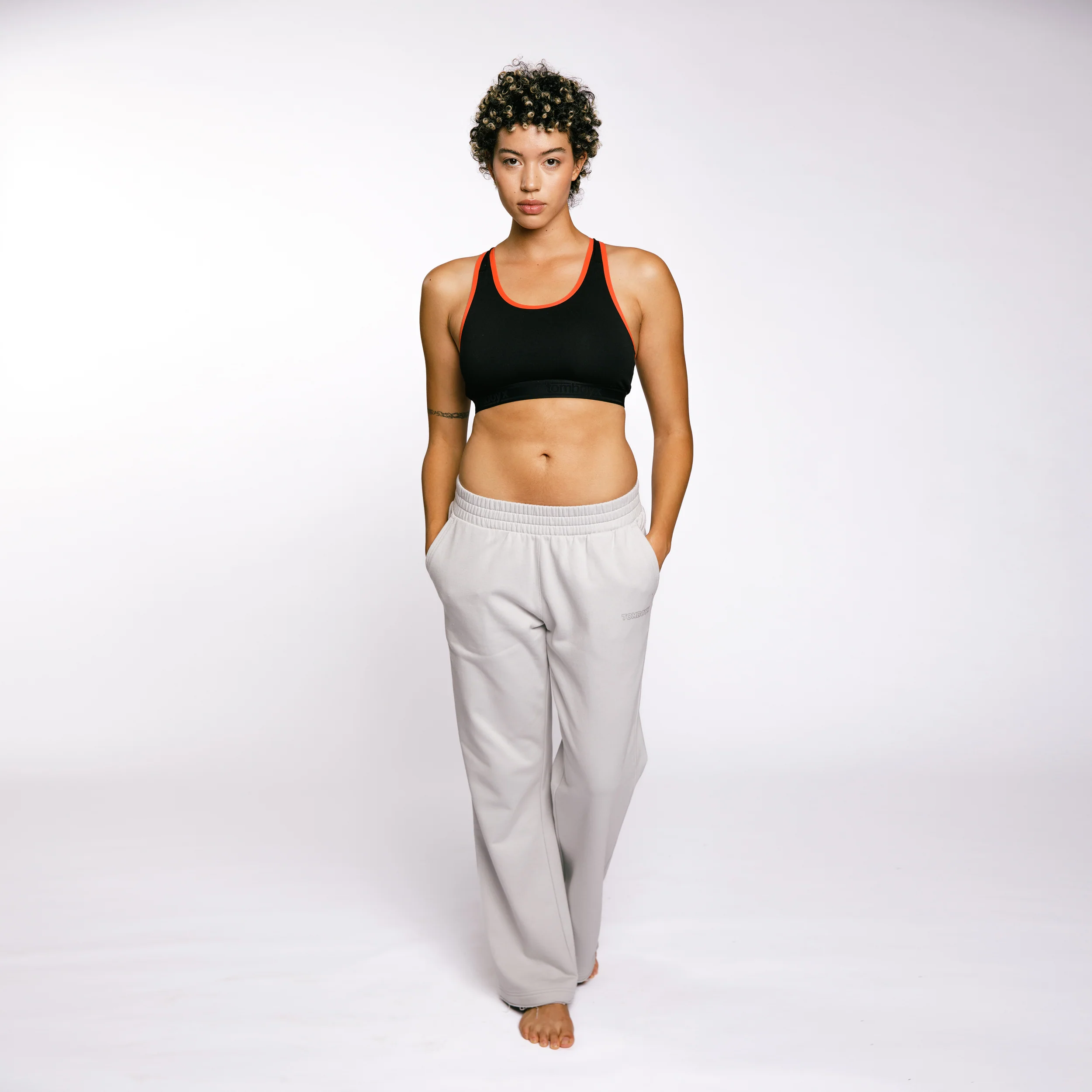 French Terry Flare Pant - Concrete Gray - Image 7