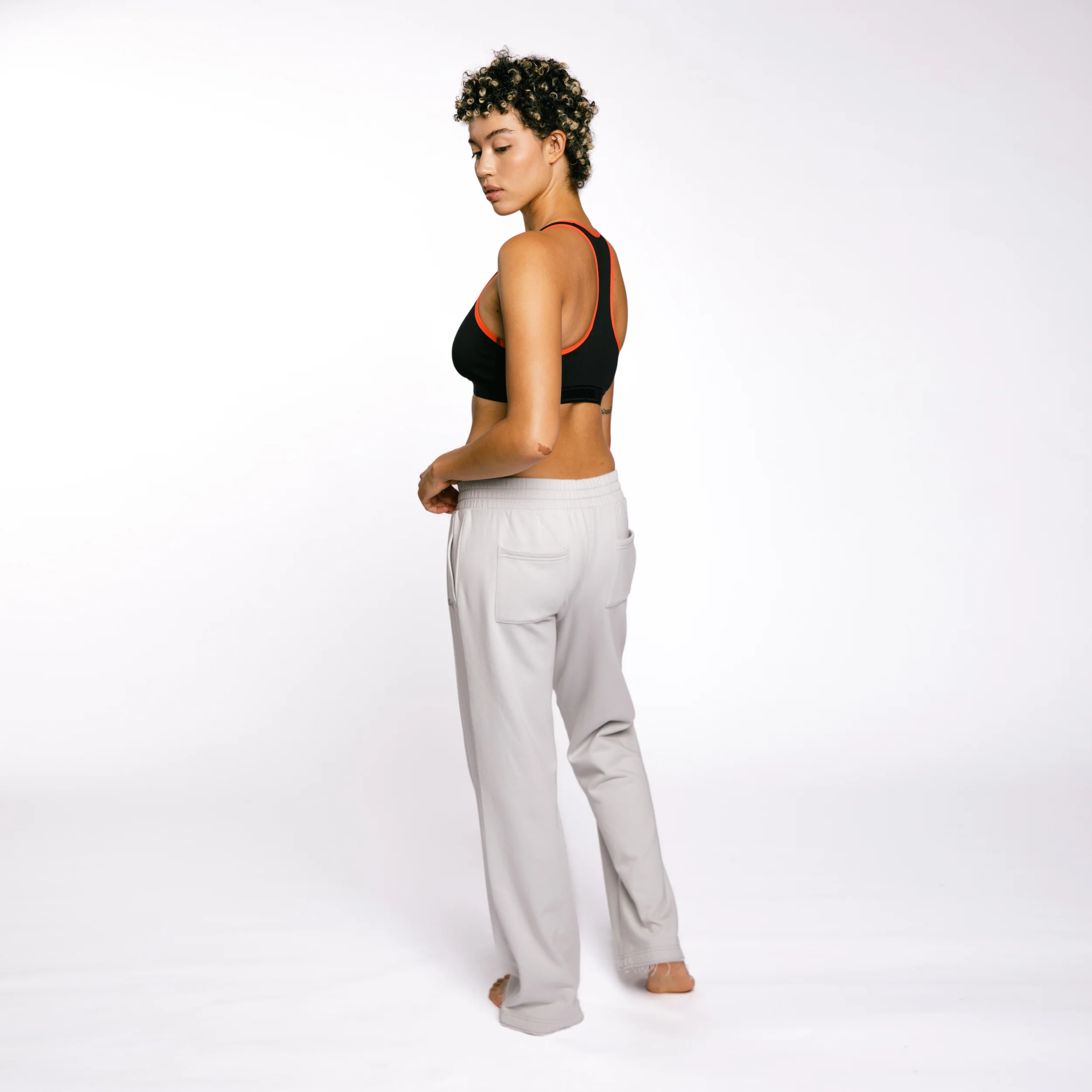 French Terry Flare Pant - Concrete Gray - Image 9