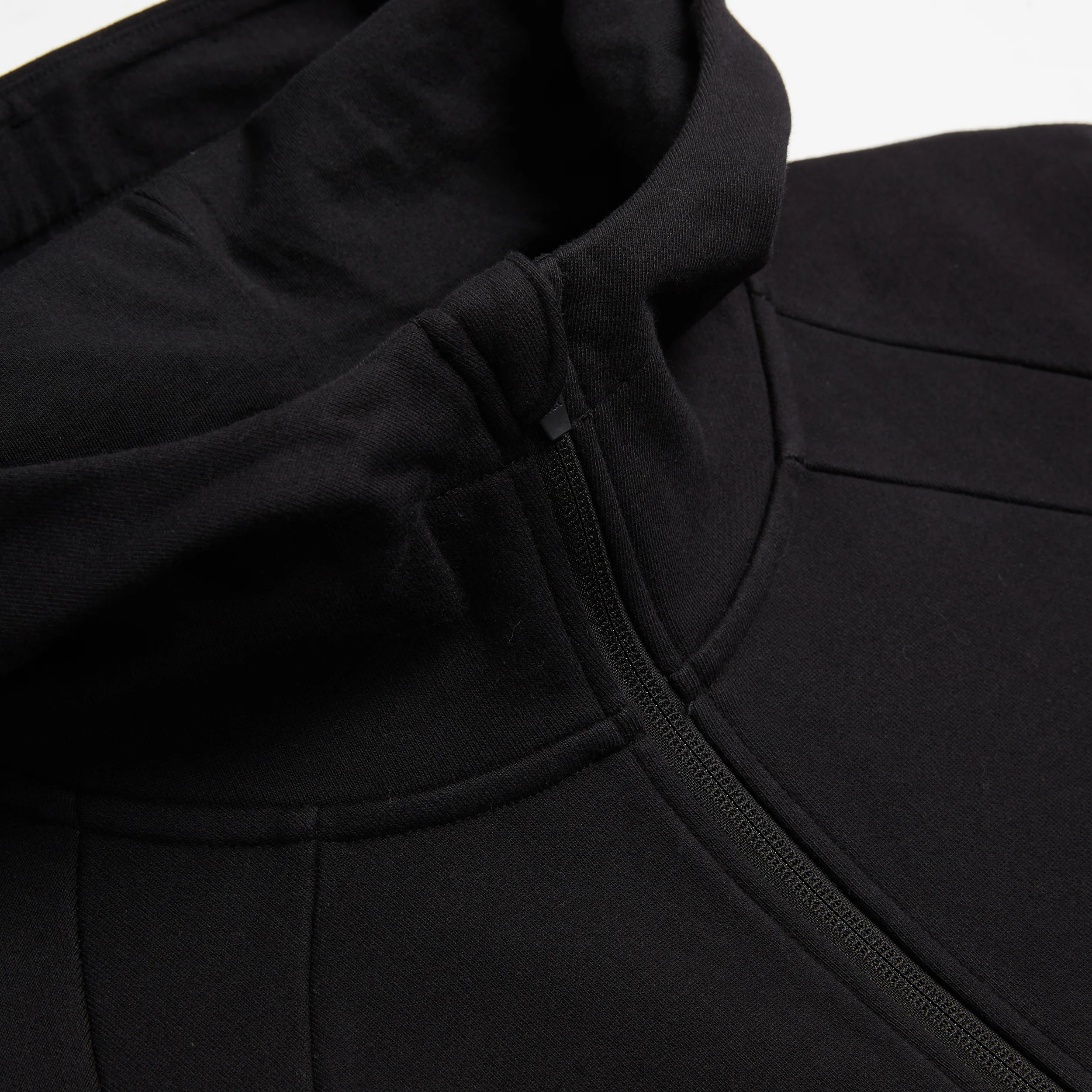 French Terry Full Zip Hoodie - Black - Image 3