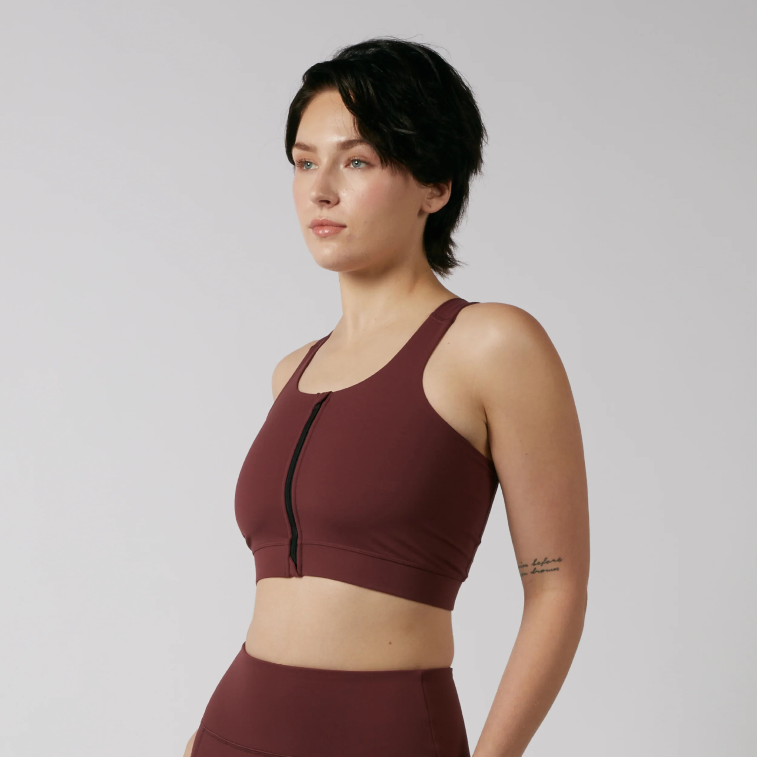 Full Zip Bra - Fig - Image 3