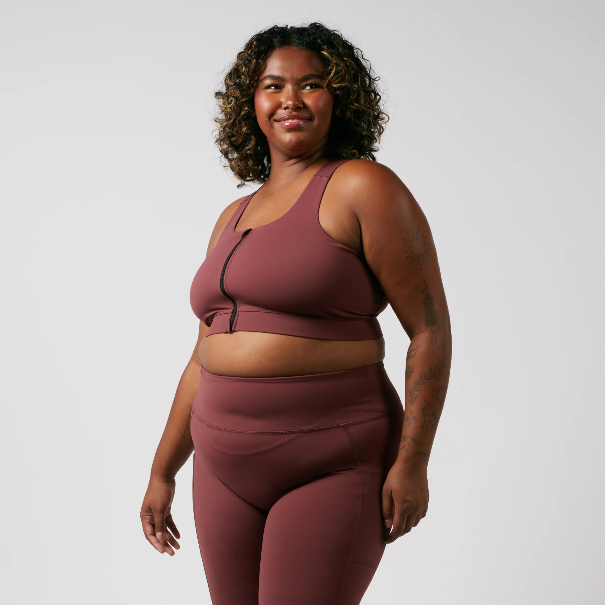 Full Zip Bra - Fig - Image 5