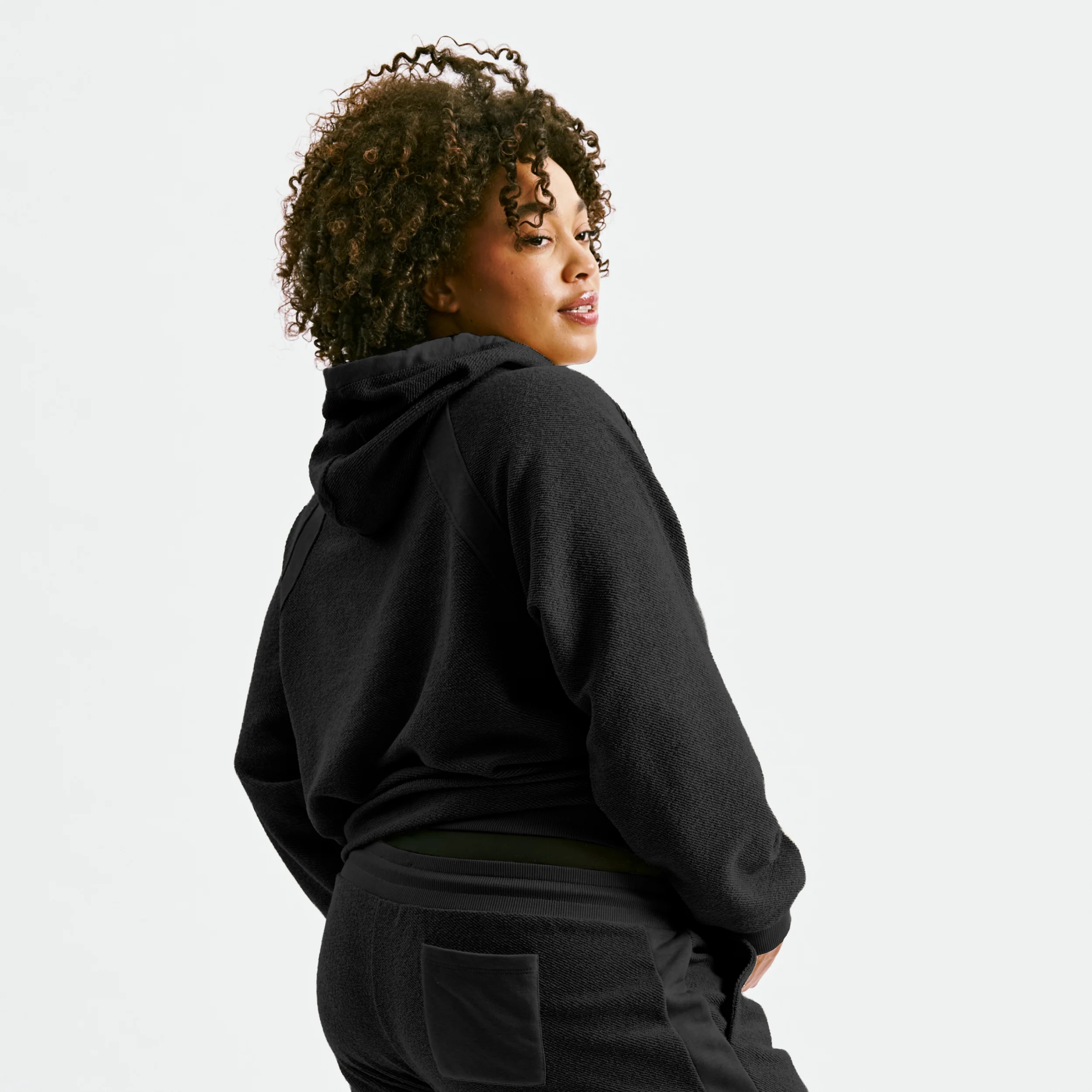 Inside Out French Terry Hoodie - Black - Image 2