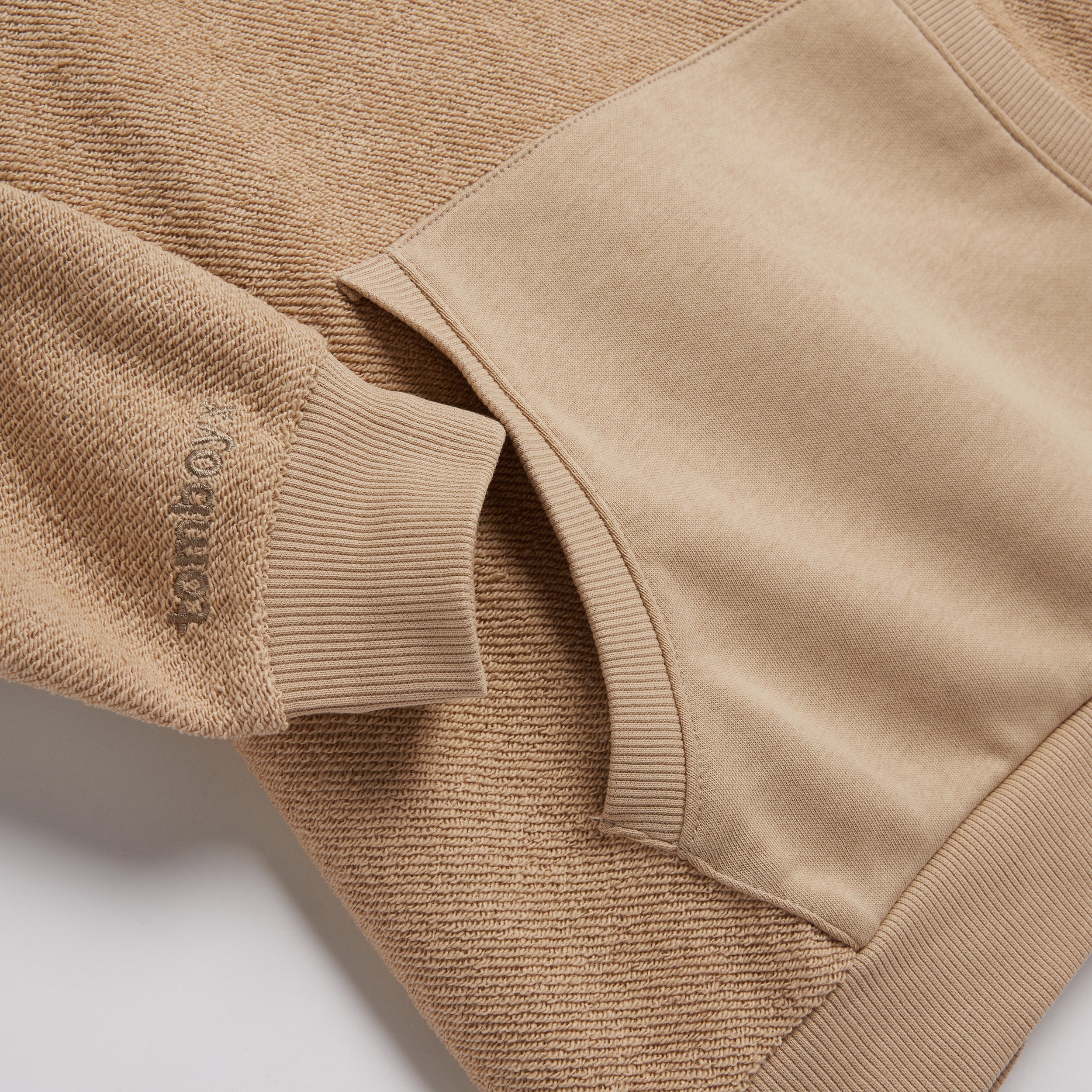 Inside Out French Terry Hoodie - Taupe - Image 5