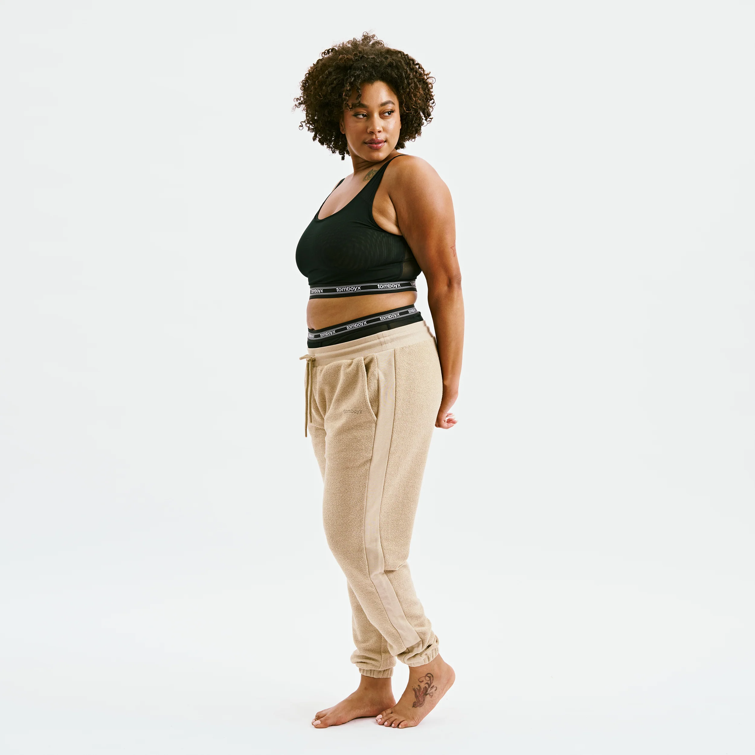 Inside Out French Terry Jogger - Taupe - Image 2