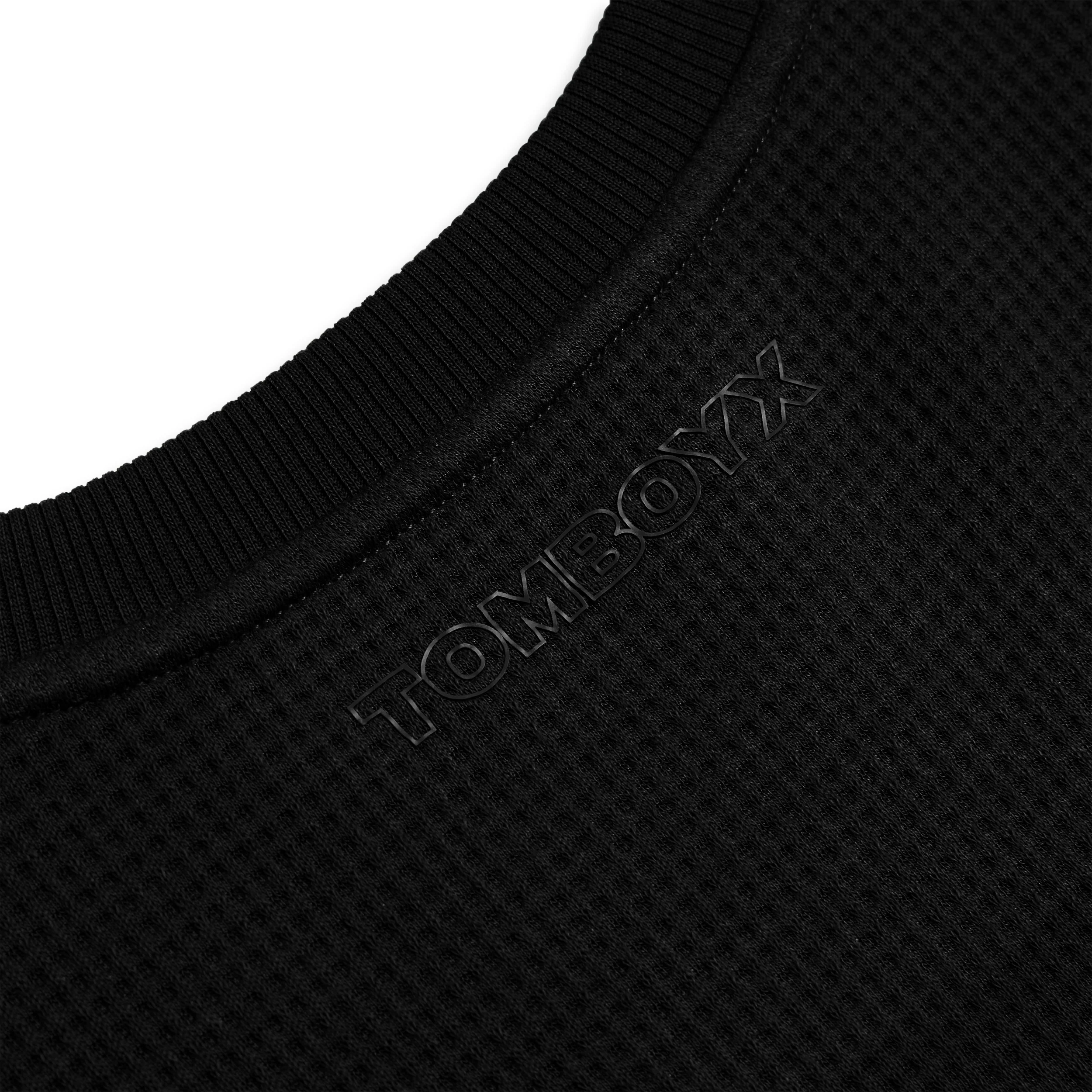 Modal Cloud Waffle Long Sleeve Cargo Crew - Black Beauty - Image 4