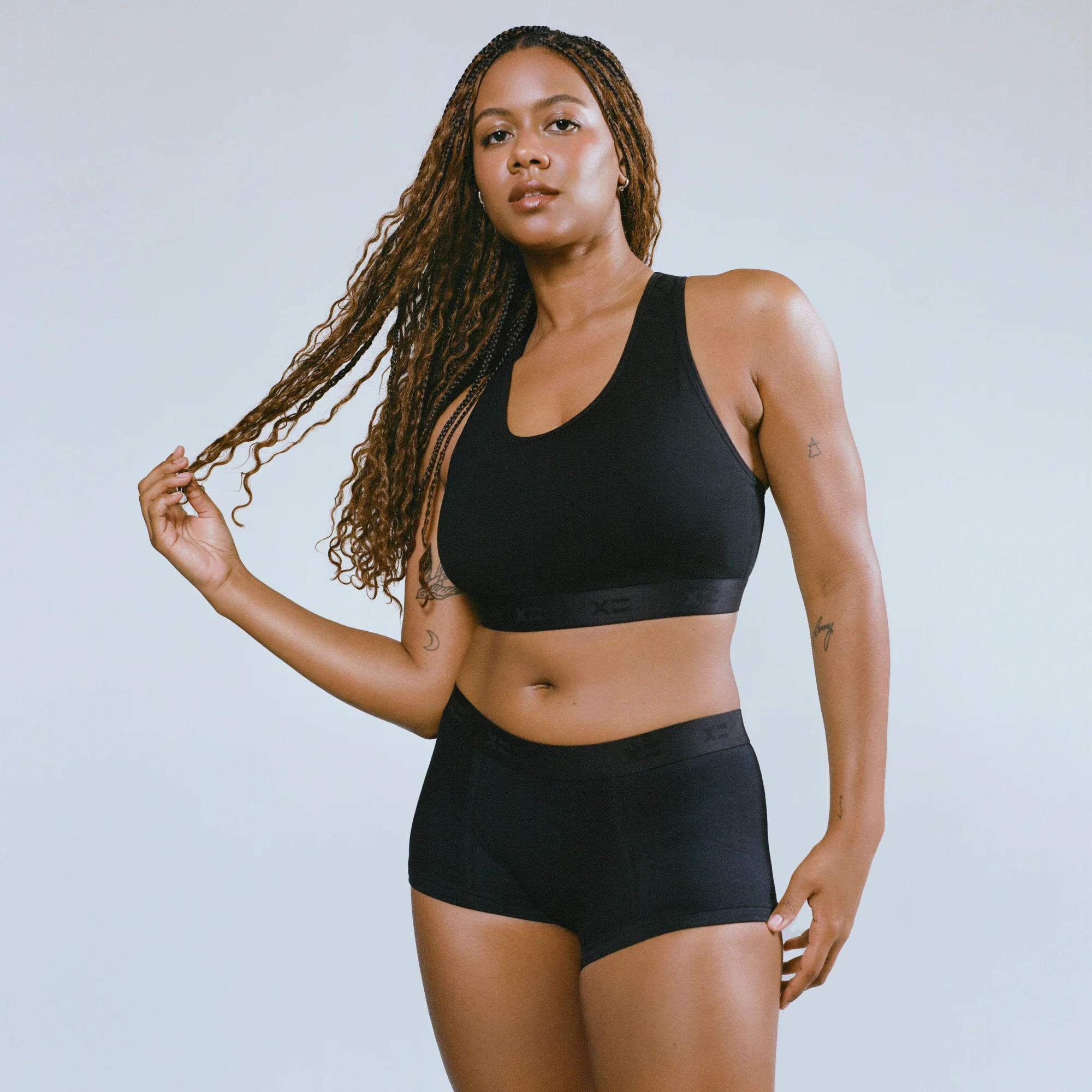 Racerback Soft Bra - X= Black - Image 3
