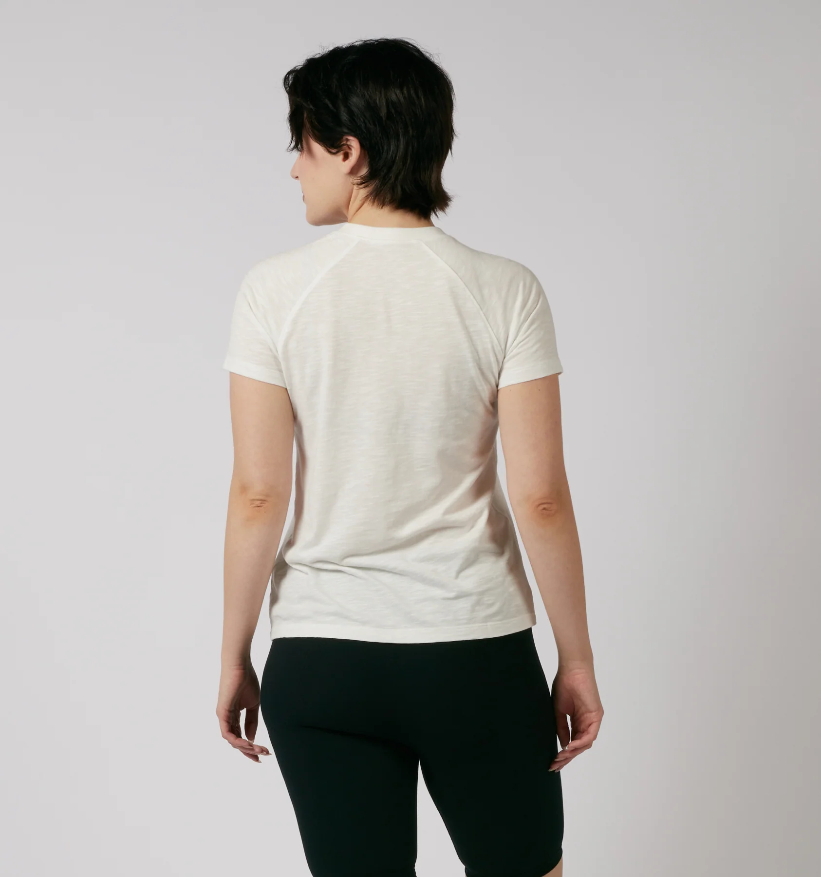 Short Sleeve Jersey Slub Raglan Tee - Natural - Image 4