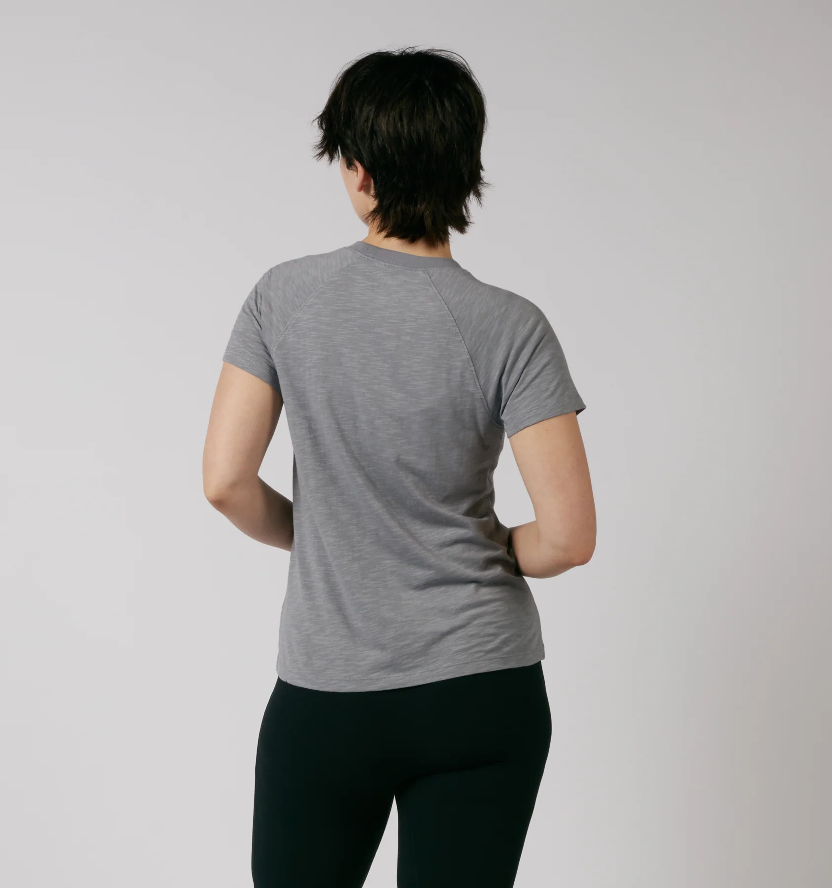 Short Sleeve Jersey Slub Raglan Tee - Ultimate Gray - Image 4