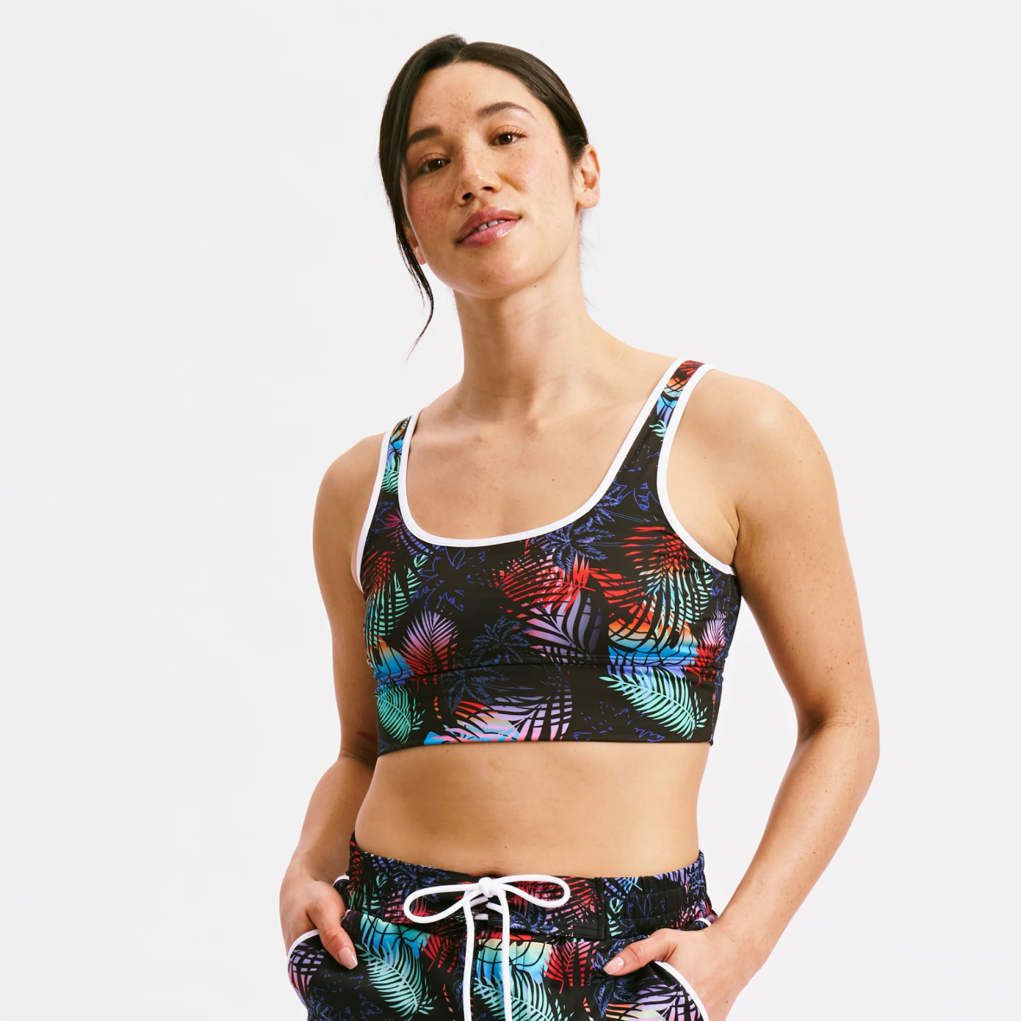 Swim Straight Up Longline Top  - Palm Dreams - Image 3