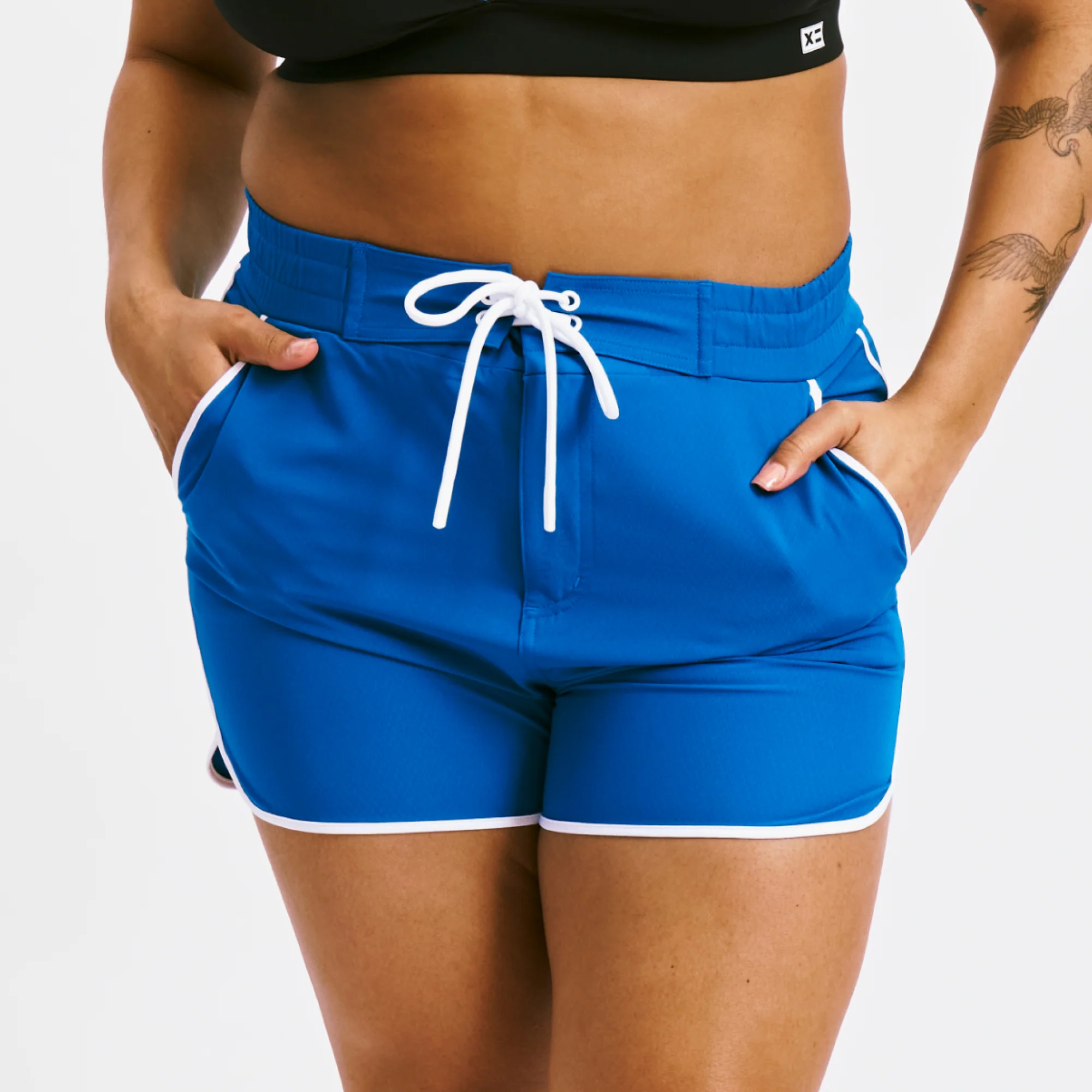 Swim 2.5" High Waisted Board Shortie - Marina Blue - Image 3