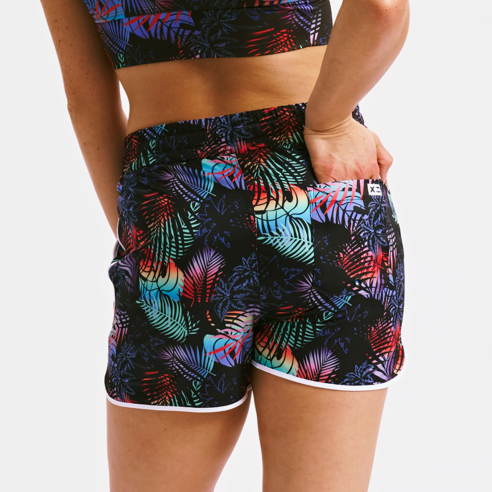 Swim 2.5" High Waisted Board Shortie - Palm Dreams - Image 5