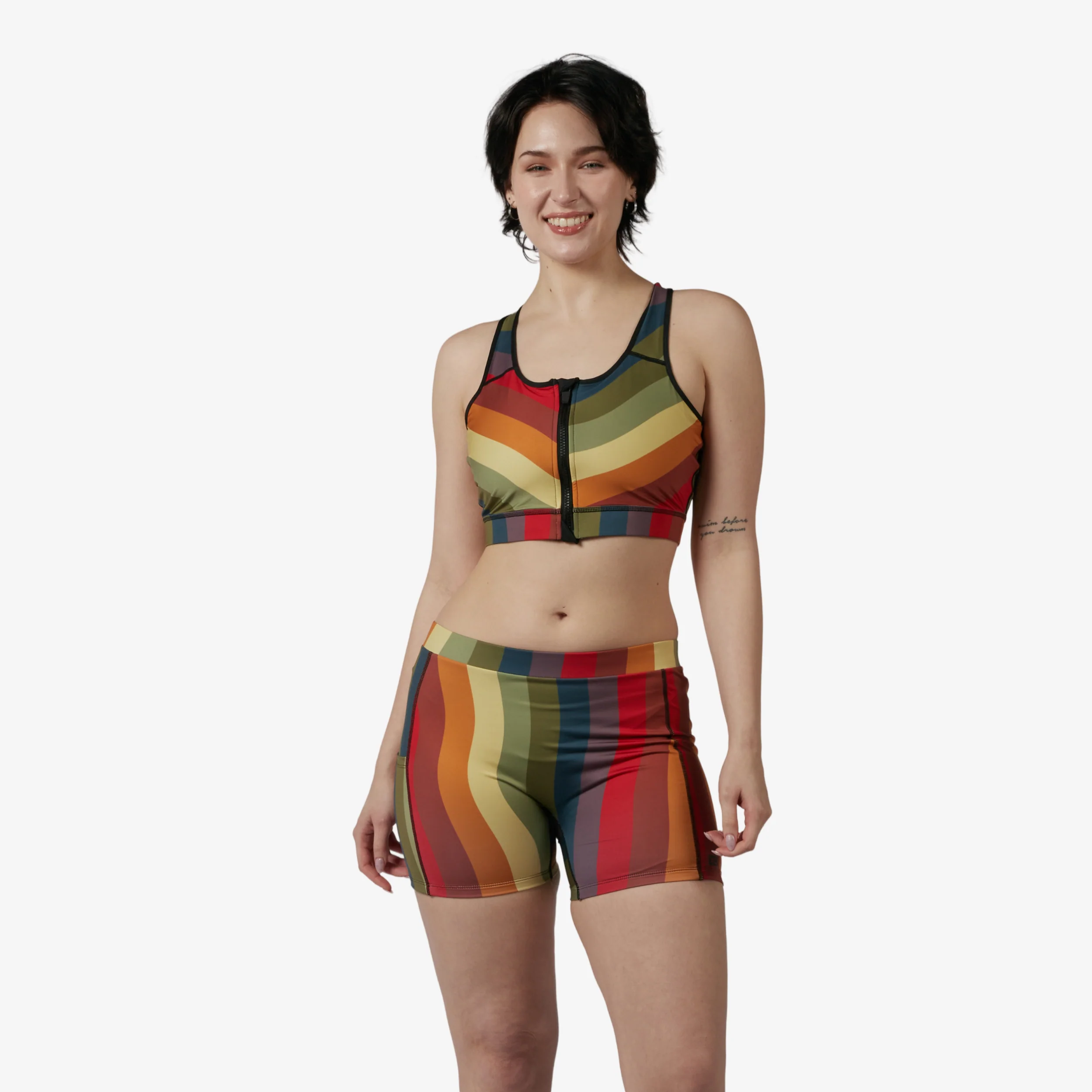 Swim 4.5" Shorts - Rainbow Wave - Image 4