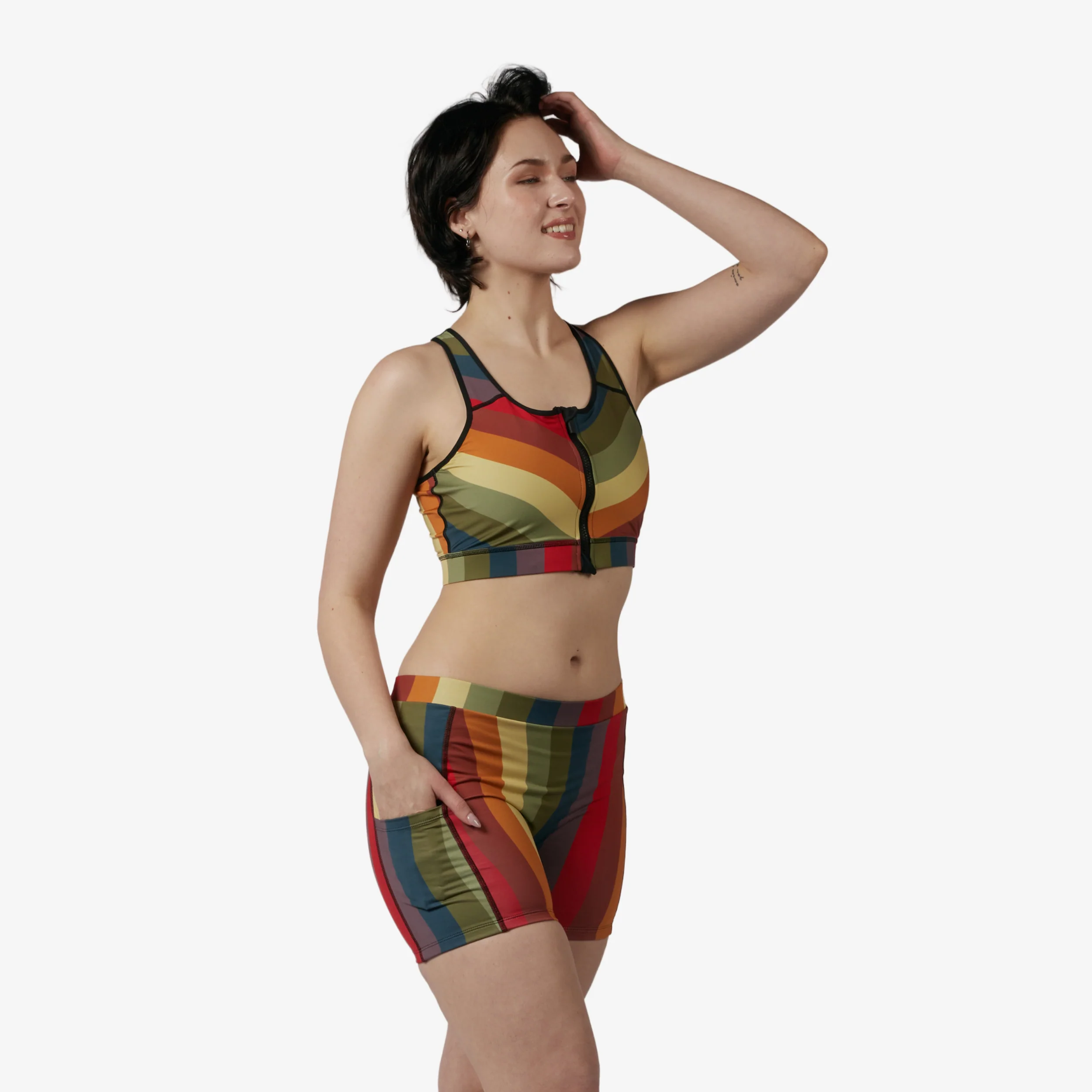 Swim 4.5" Shorts - Rainbow Wave - Image 5