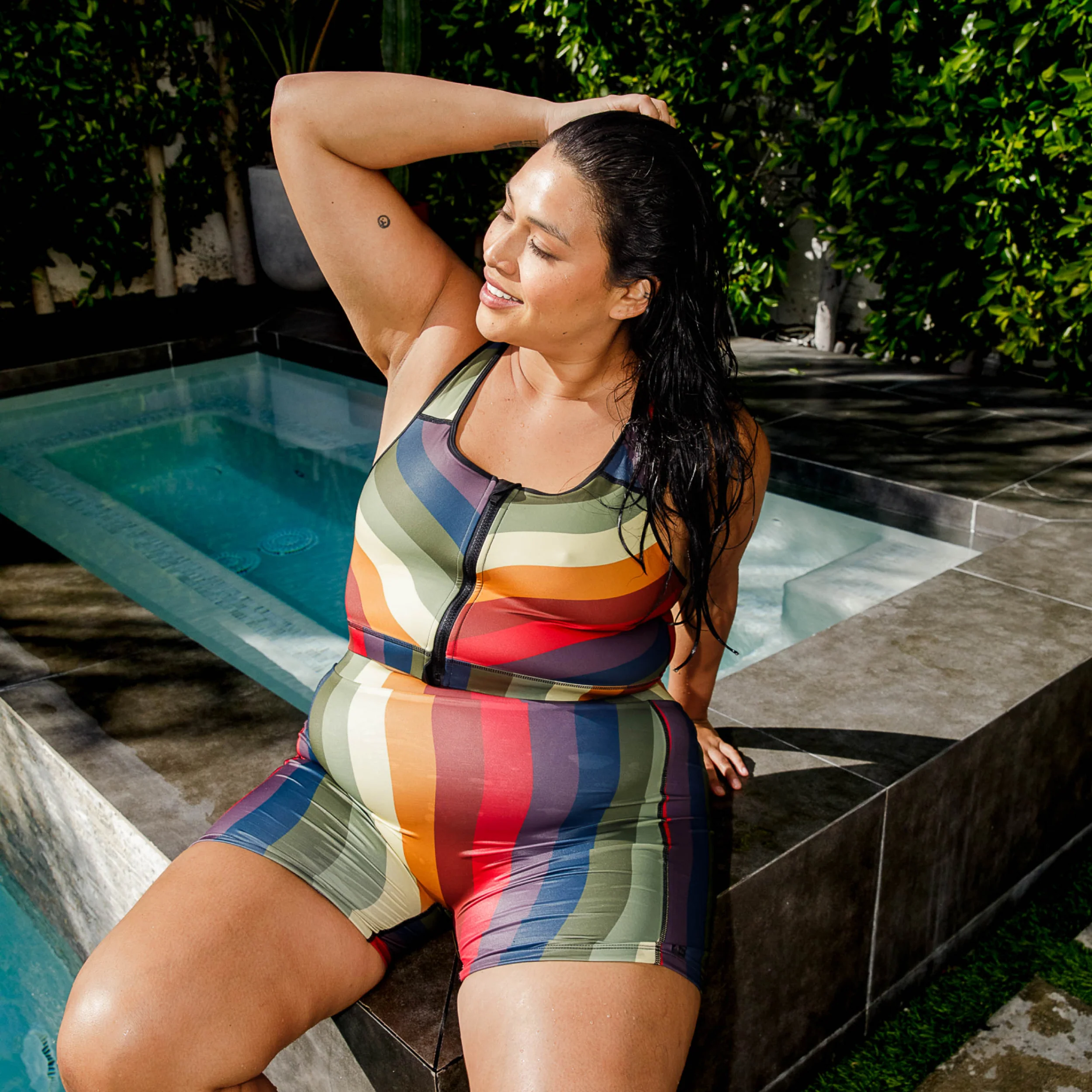 Swim 4.5" Shorts - Rainbow Wave - Image 7