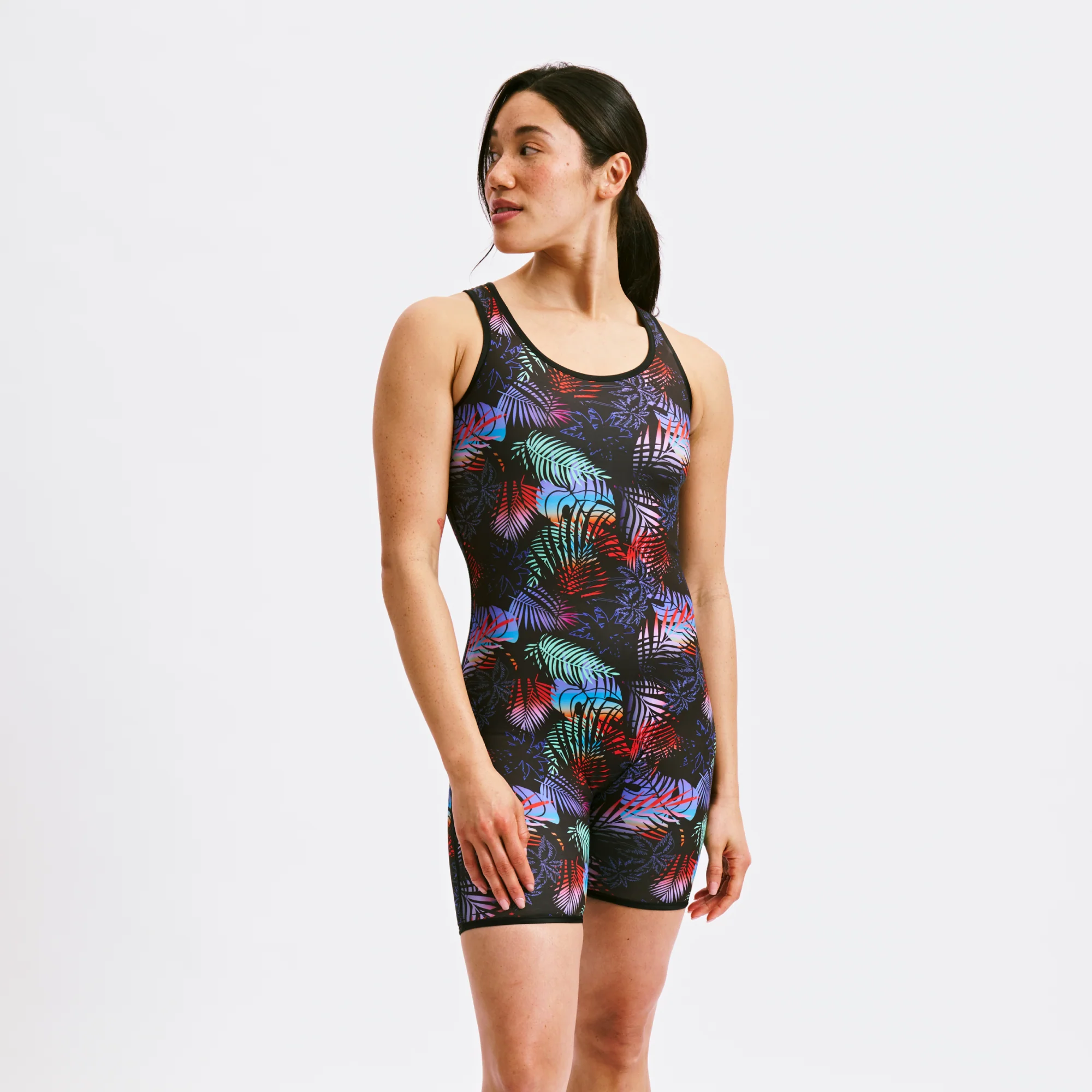 Swim 6" Reversible Sleeveless Unisuit - Palm Dreams - Image 3