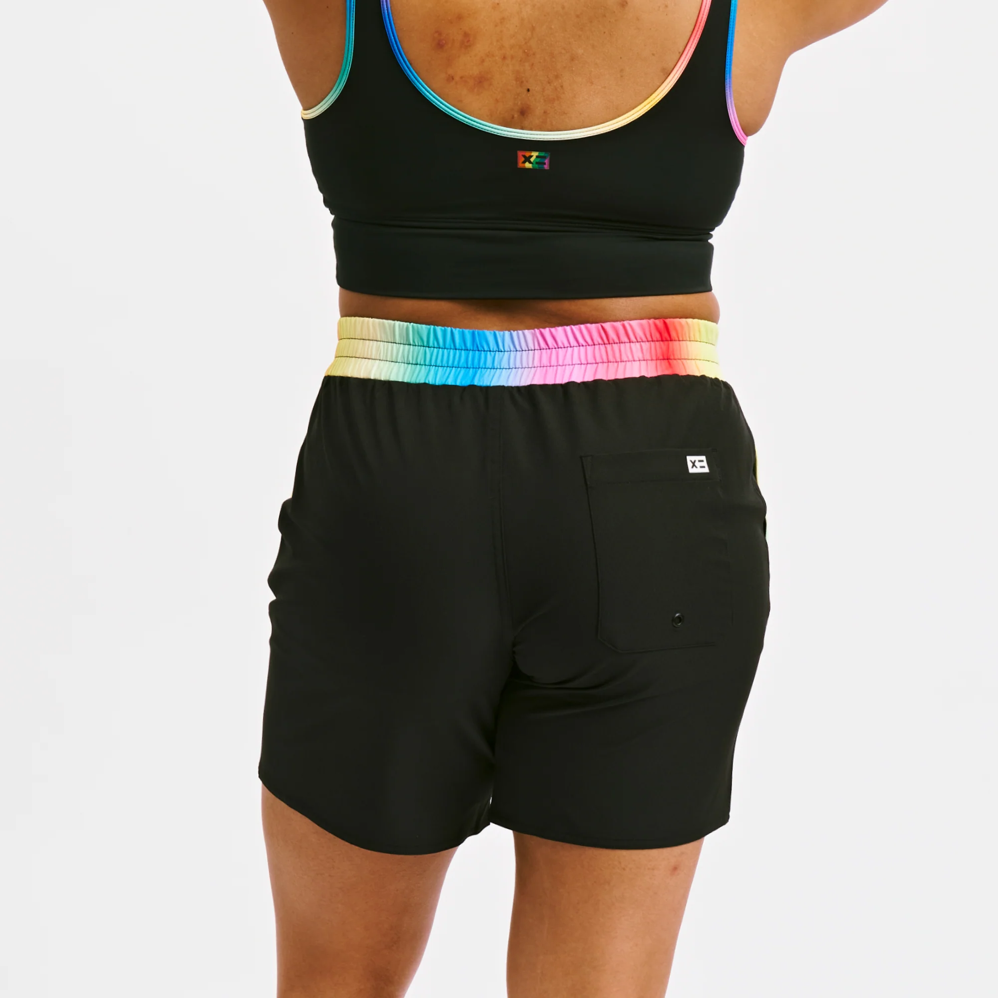 Swim 7" Heritage Board Shorts Heavy Weight - Black Rainbow Ombre - Image 5