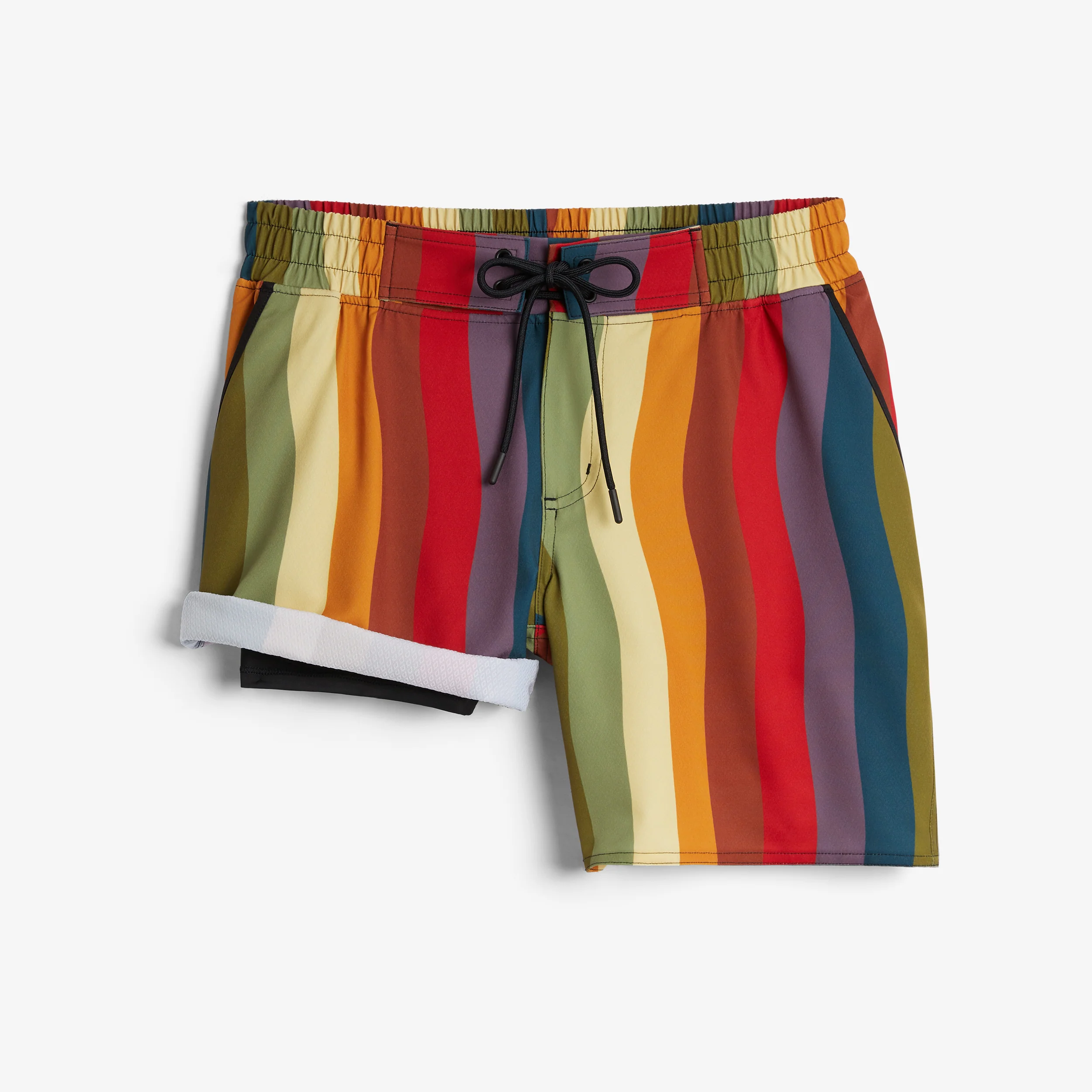 Swim  7" Heritage Board Shorts Light Weight - Rainbow Wave - Image 3
