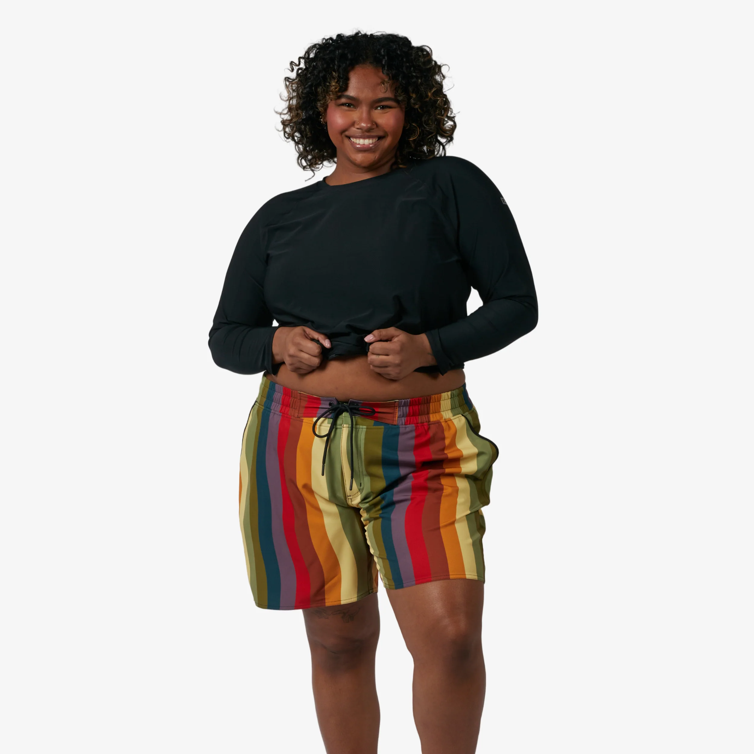 Swim  7" Heritage Board Shorts Light Weight - Rainbow Wave - Image 5