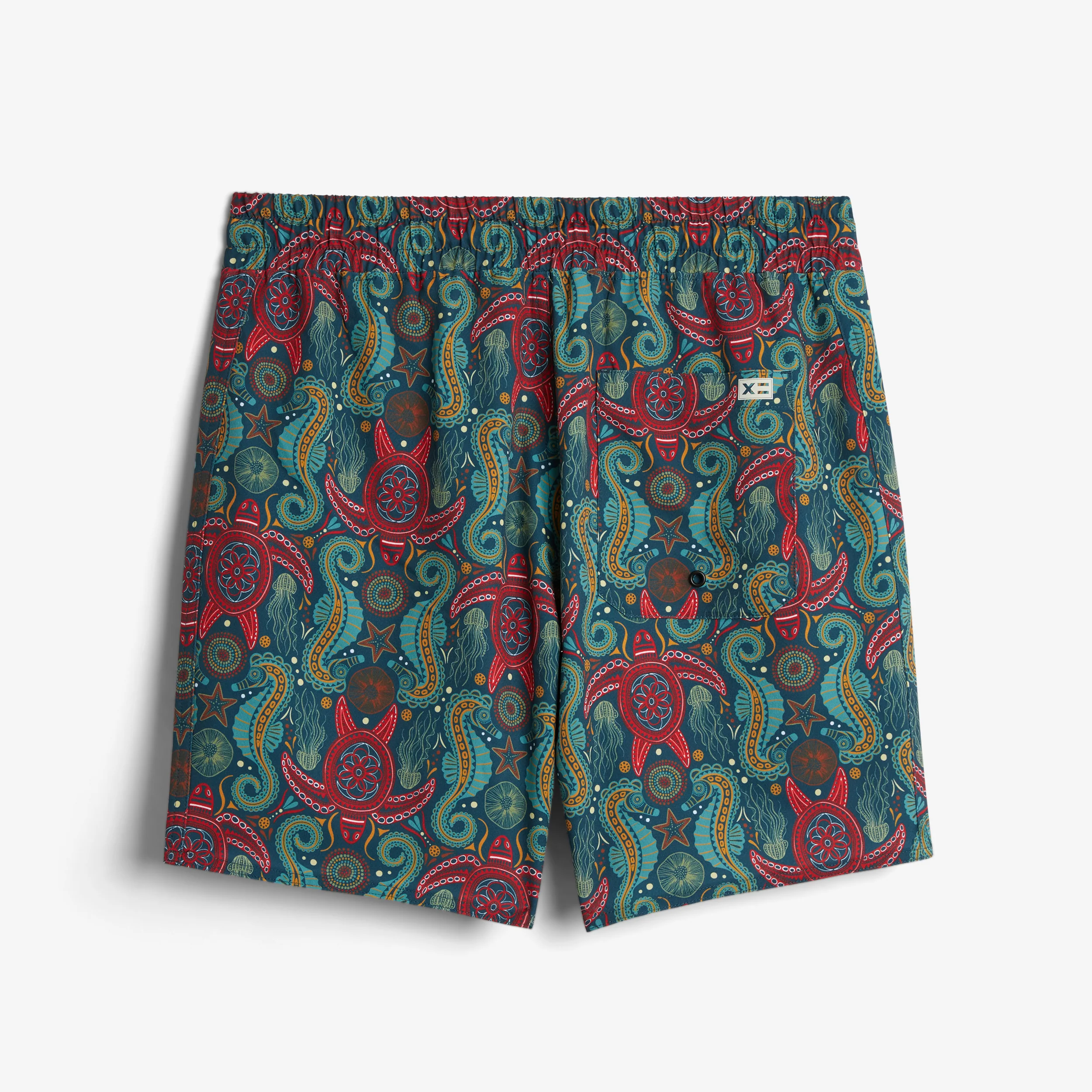 Swim 7" Pull-On Board Shorts Light Weight - Marine Mosaic - Image 2