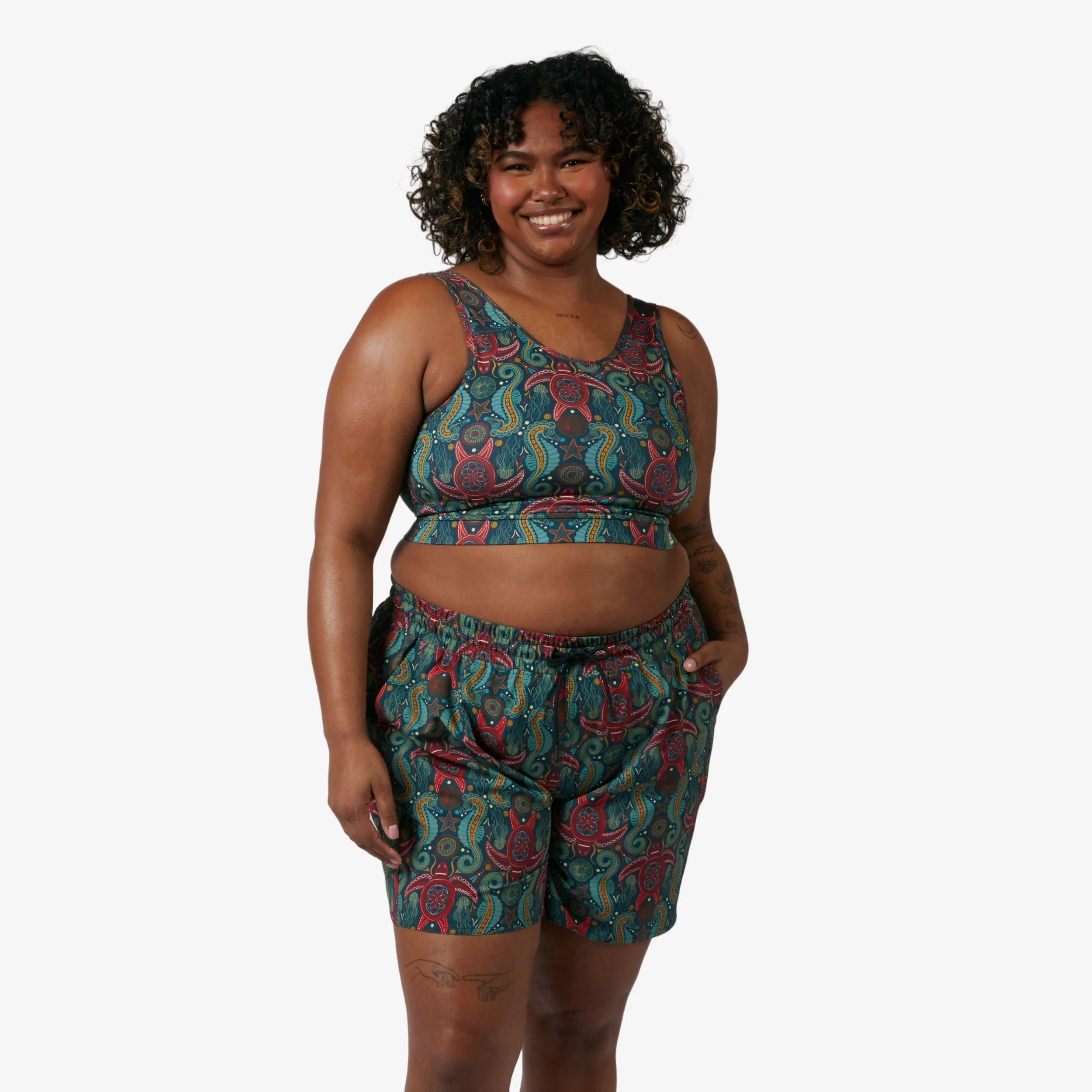 Swim 7" Pull-On Board Shorts Light Weight - Marine Mosaic - Image 4