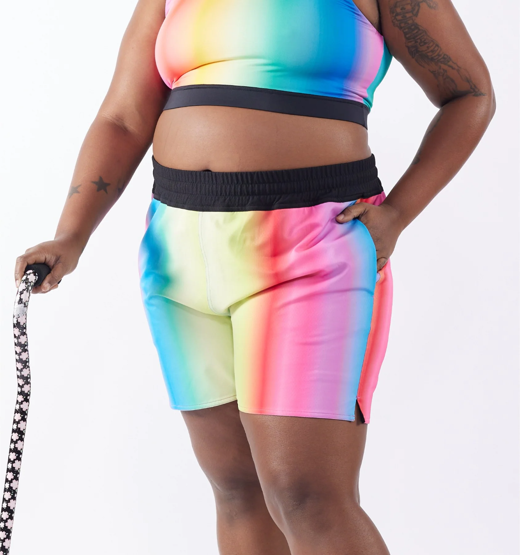Swim 5" Reversible Board Short - Melting Rainbow - Image 3