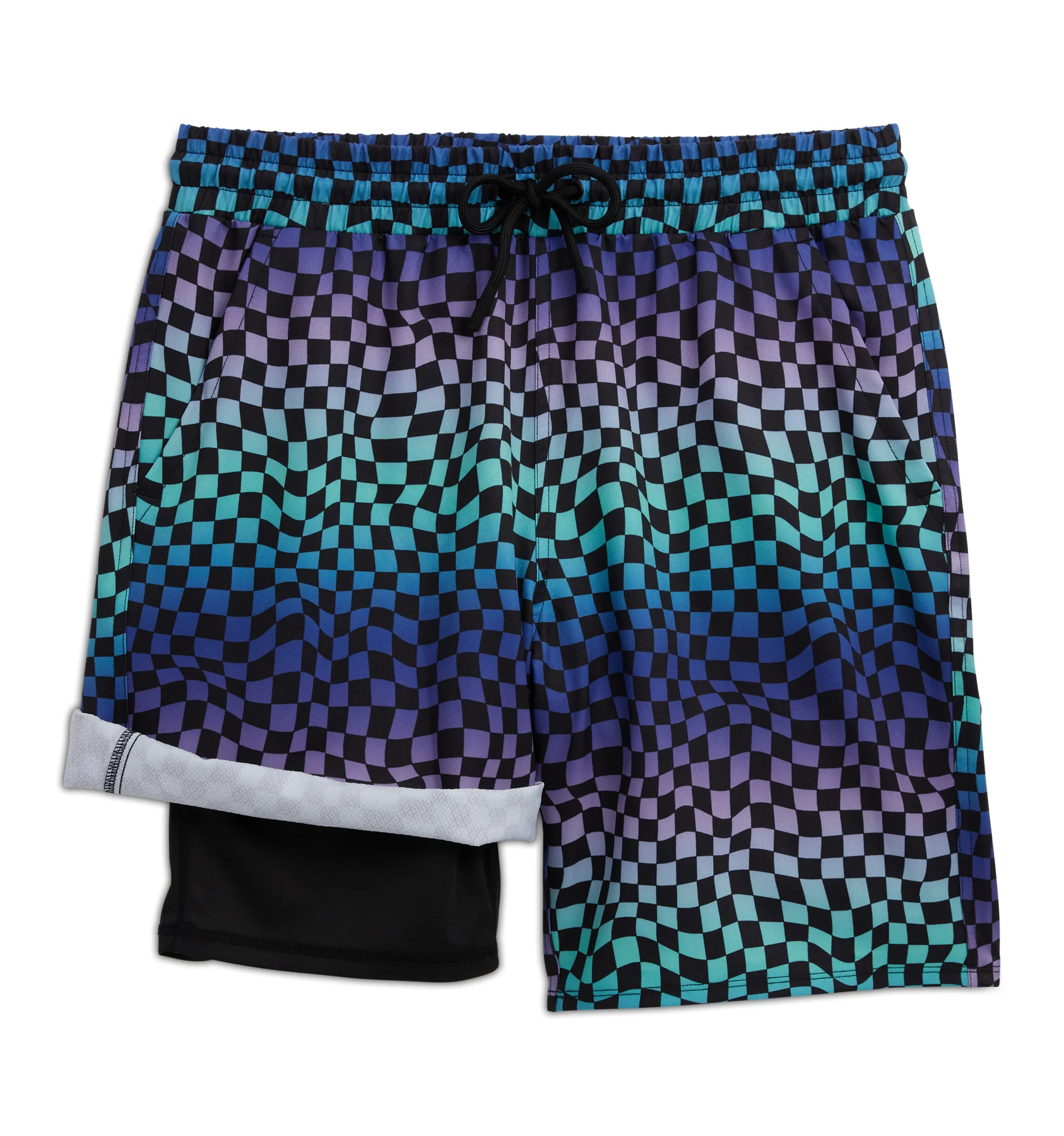 Swim 9" Lined Board Shorts Heavy Weight - Checker Chaos - Image 2